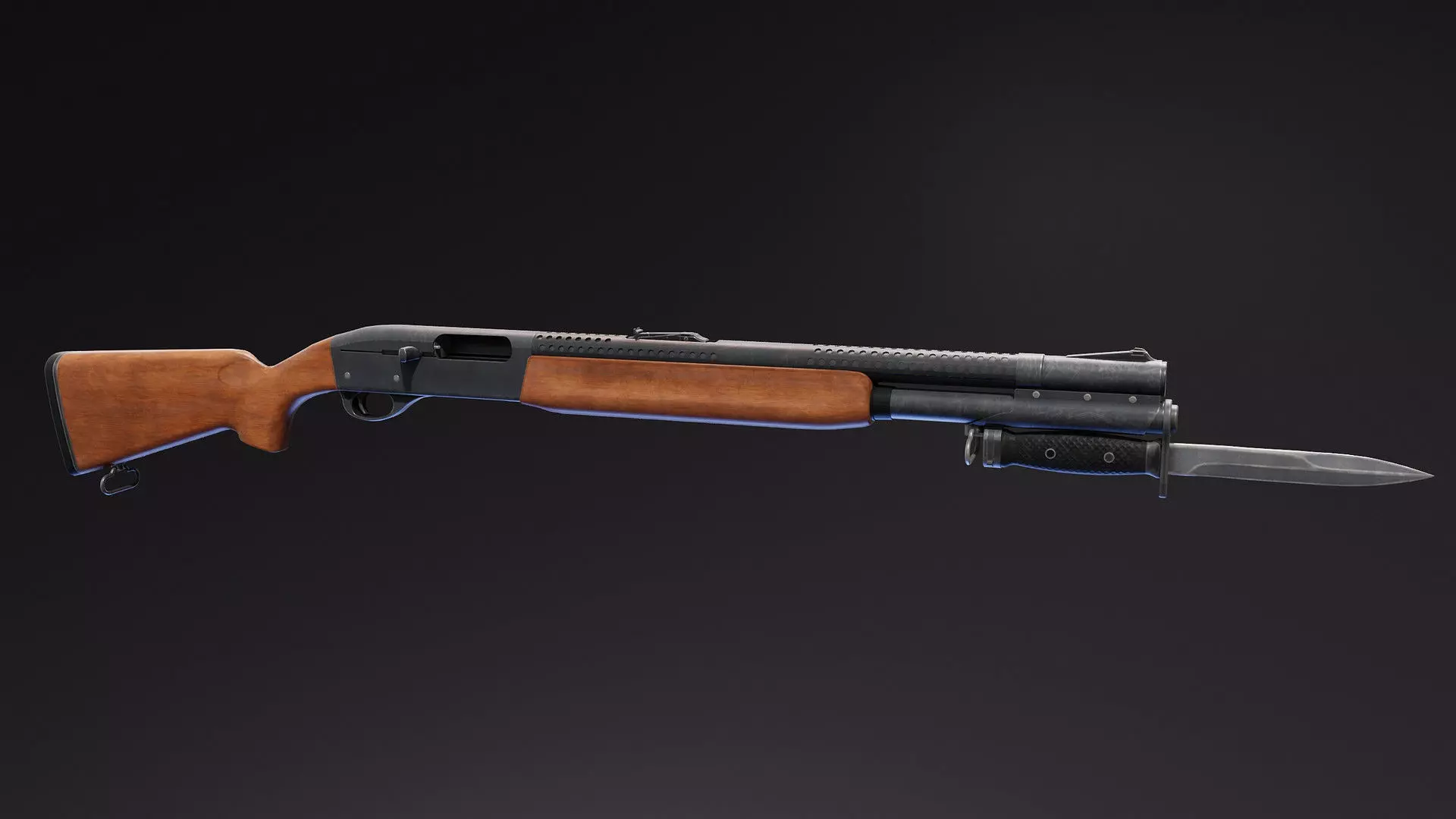 Remington Model 7188 Low-poly 3D model_8
