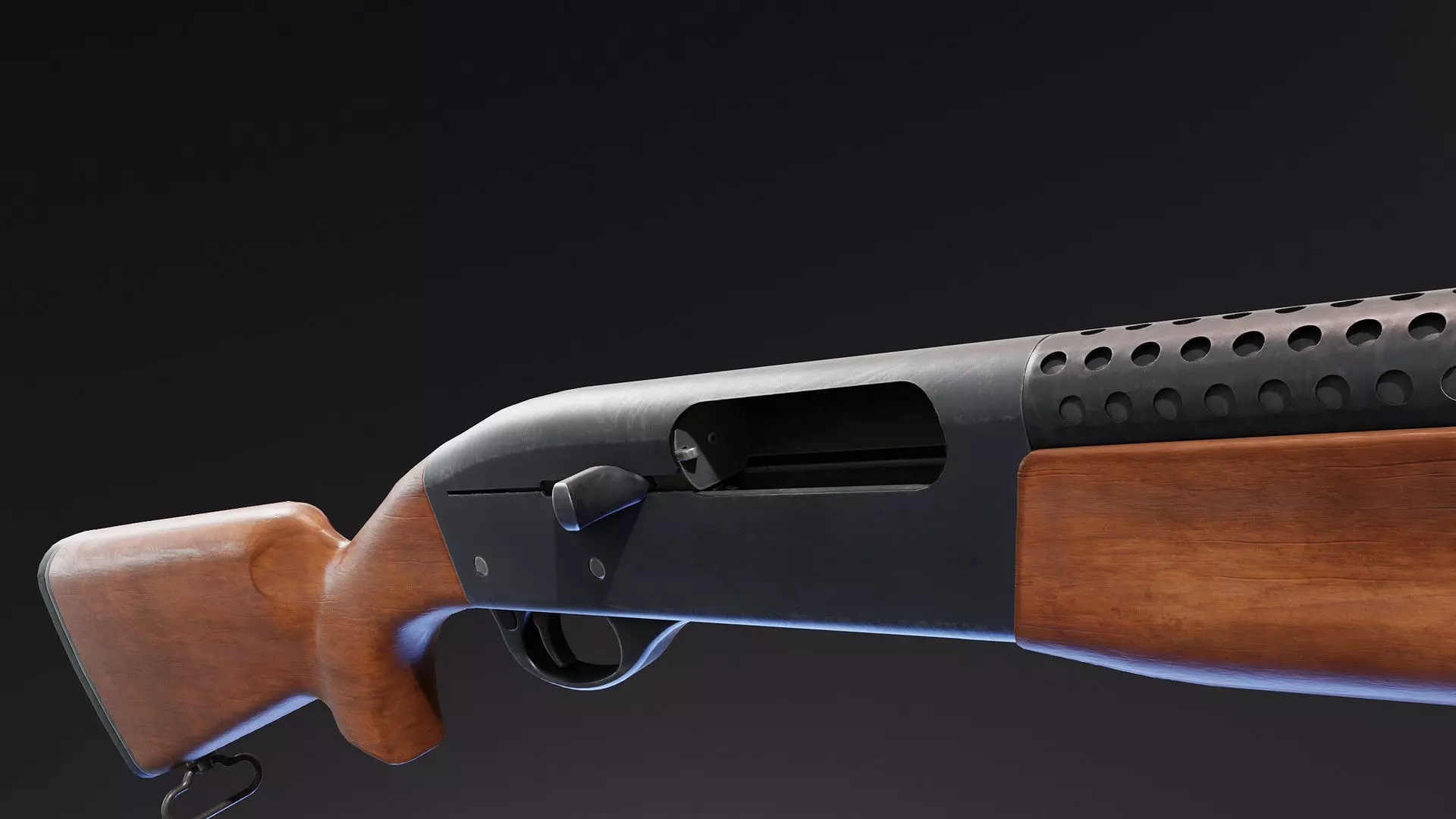 Remington Model 7188 Low-poly 3D model_3