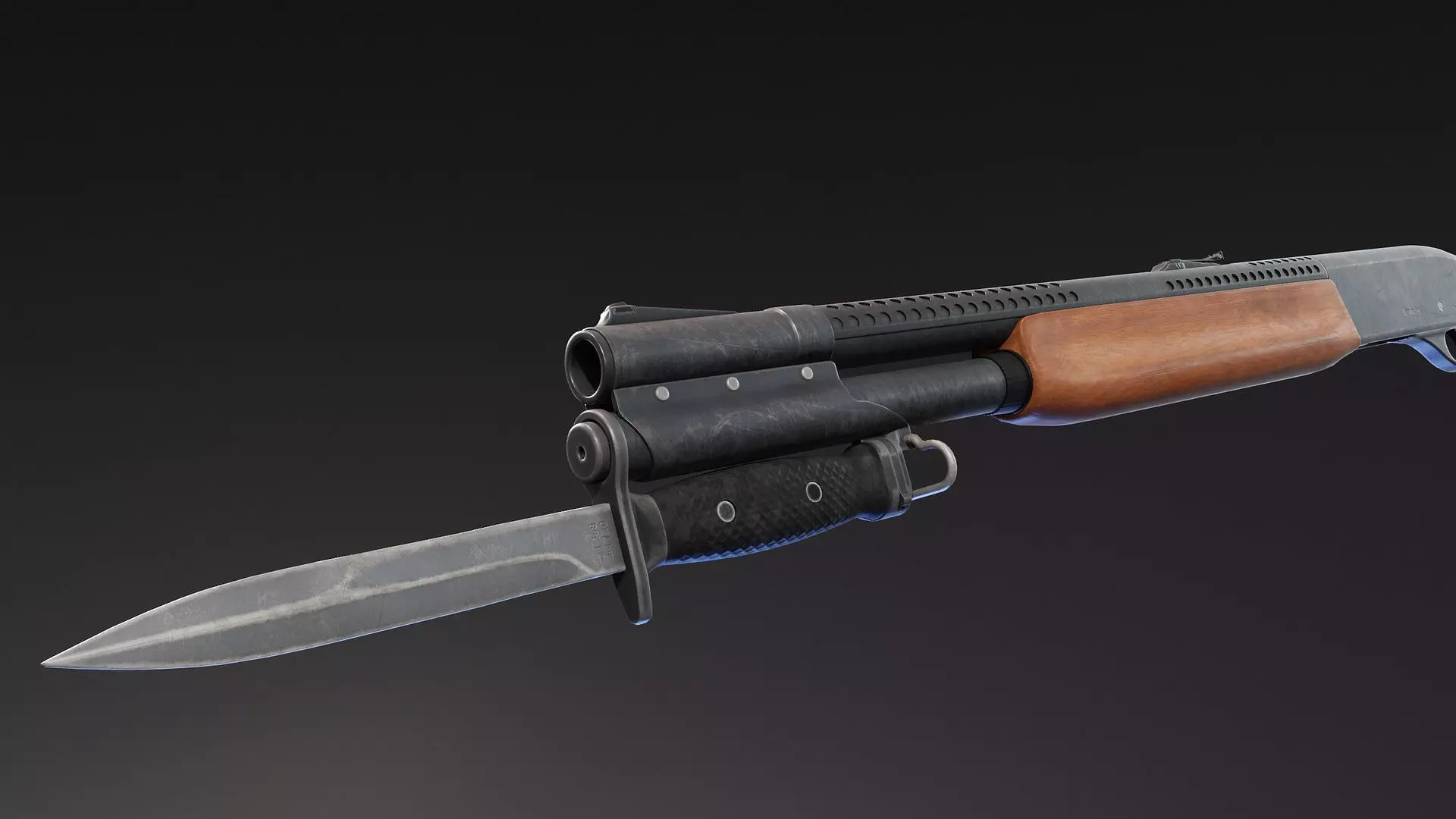 Remington Model 7188 Low-poly 3D model_2