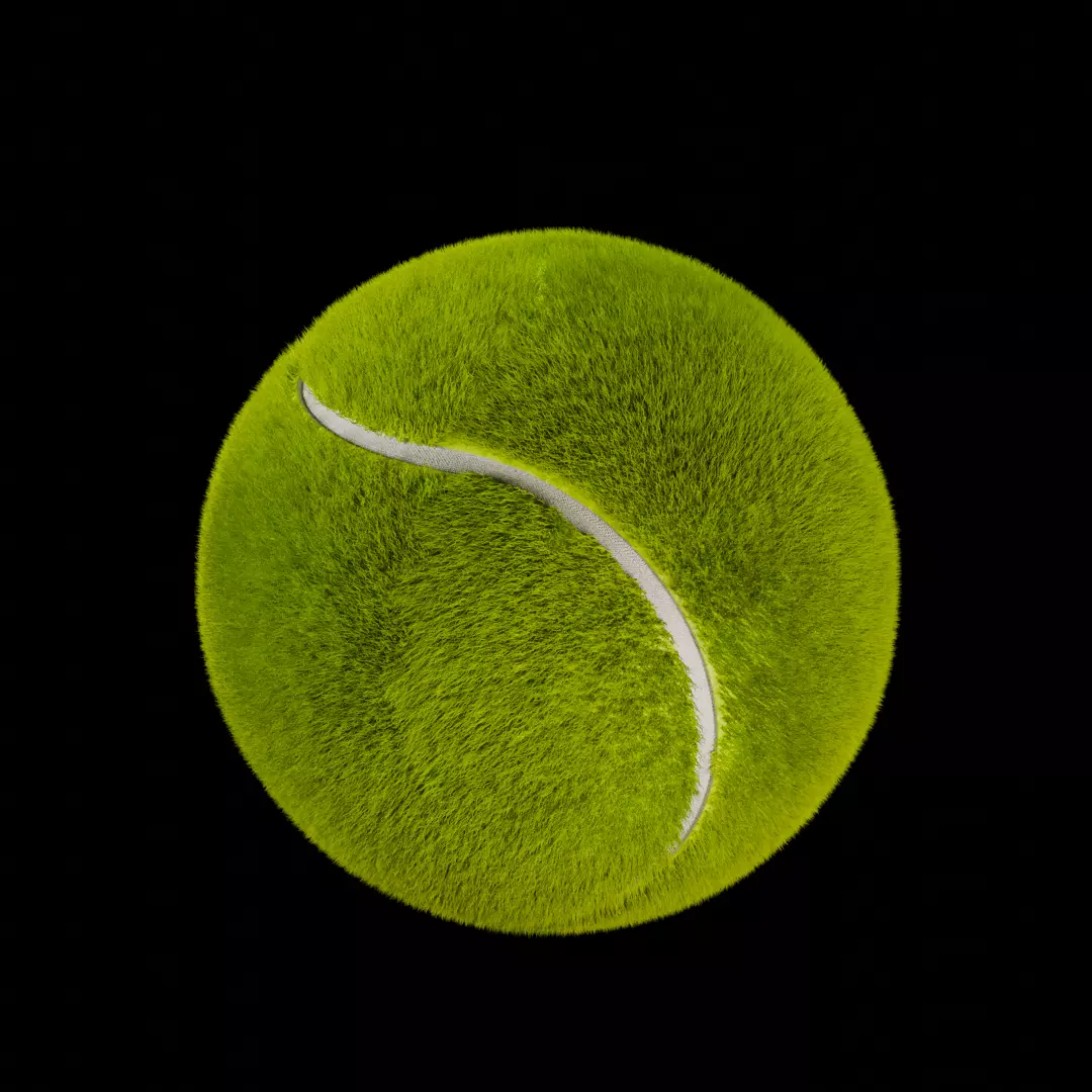 3D Tennis Ball 3D model_3