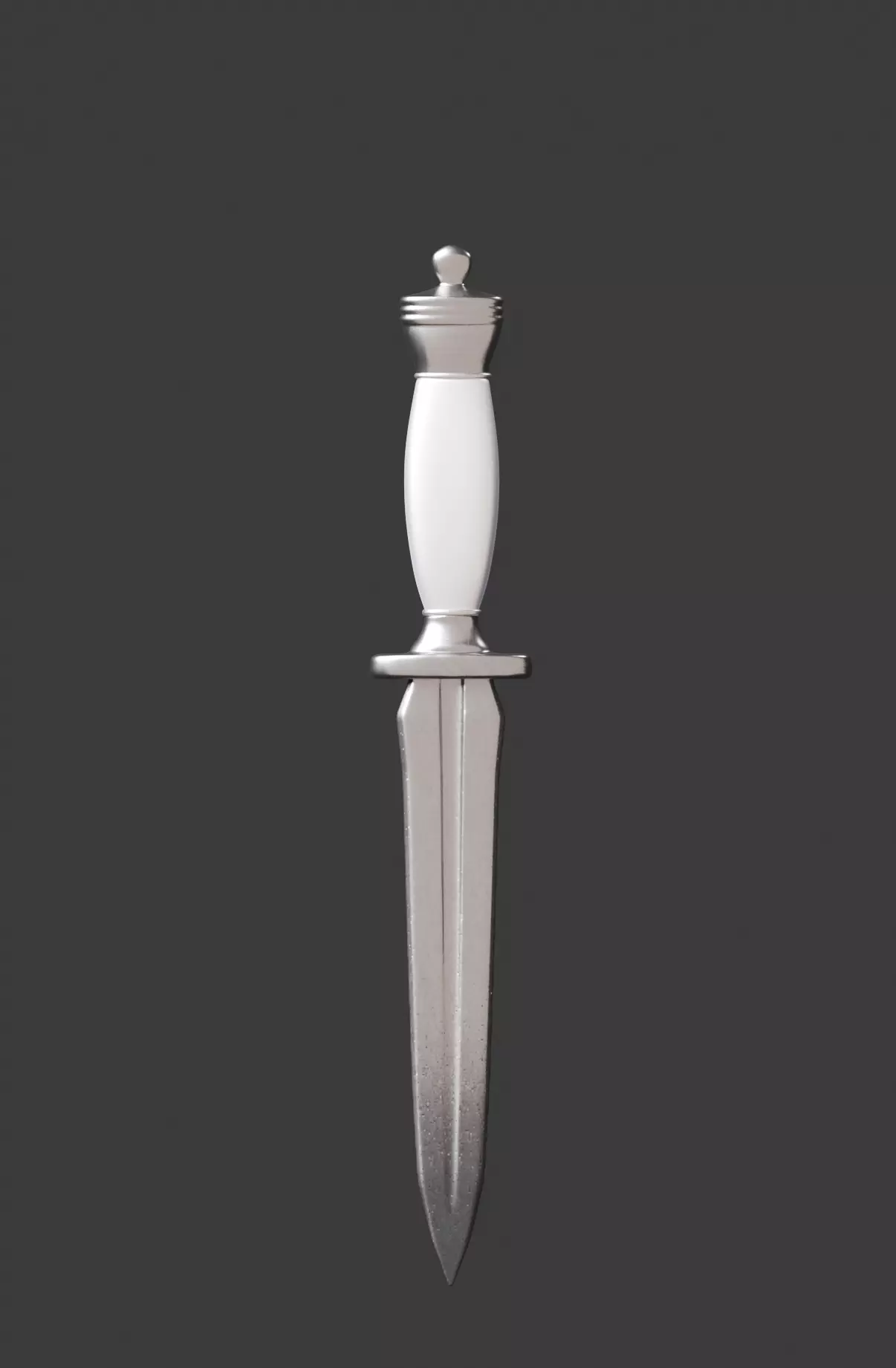 3D White Gothic Dagger 3D model_8