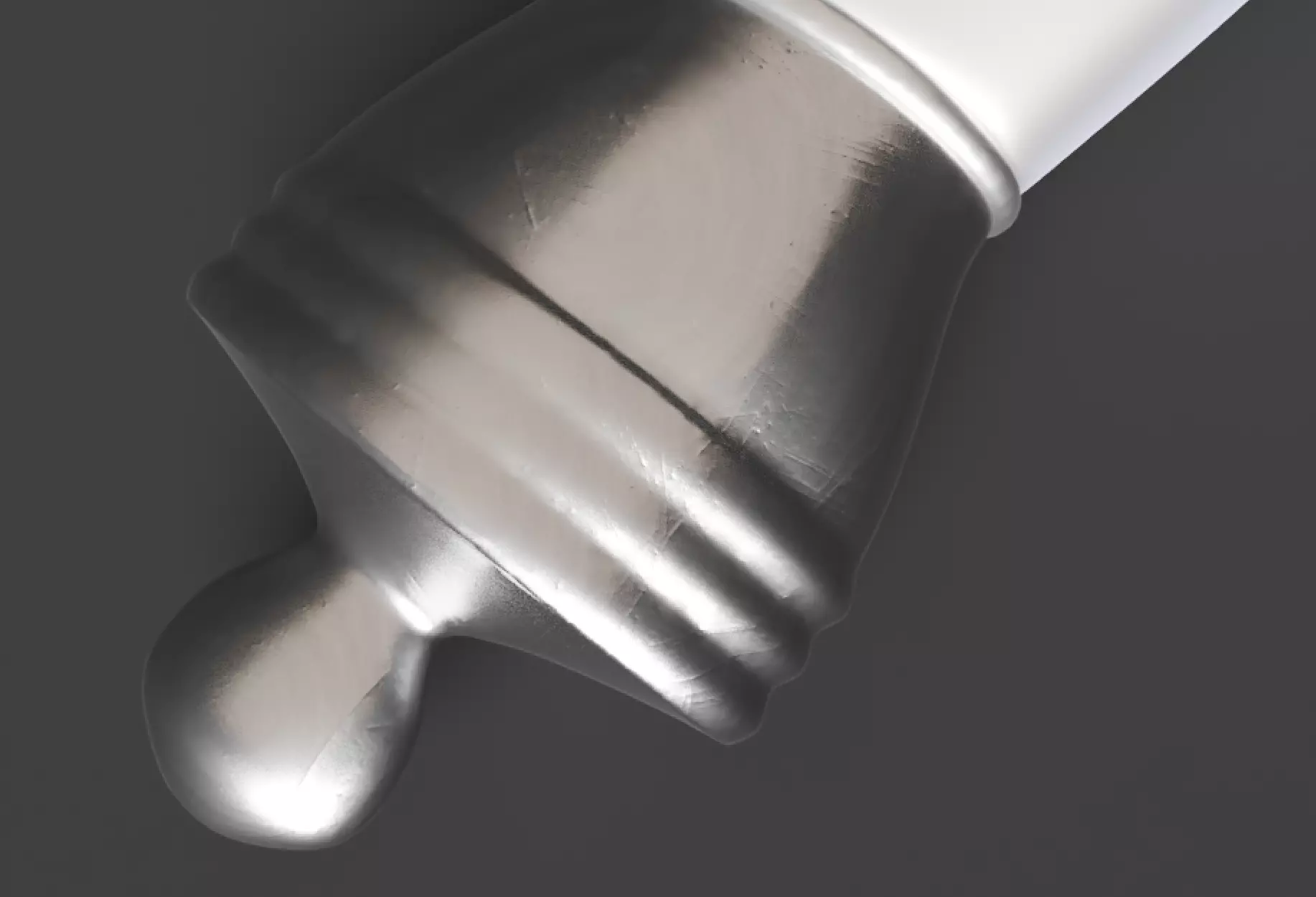 3D White Gothic Dagger 3D model_2