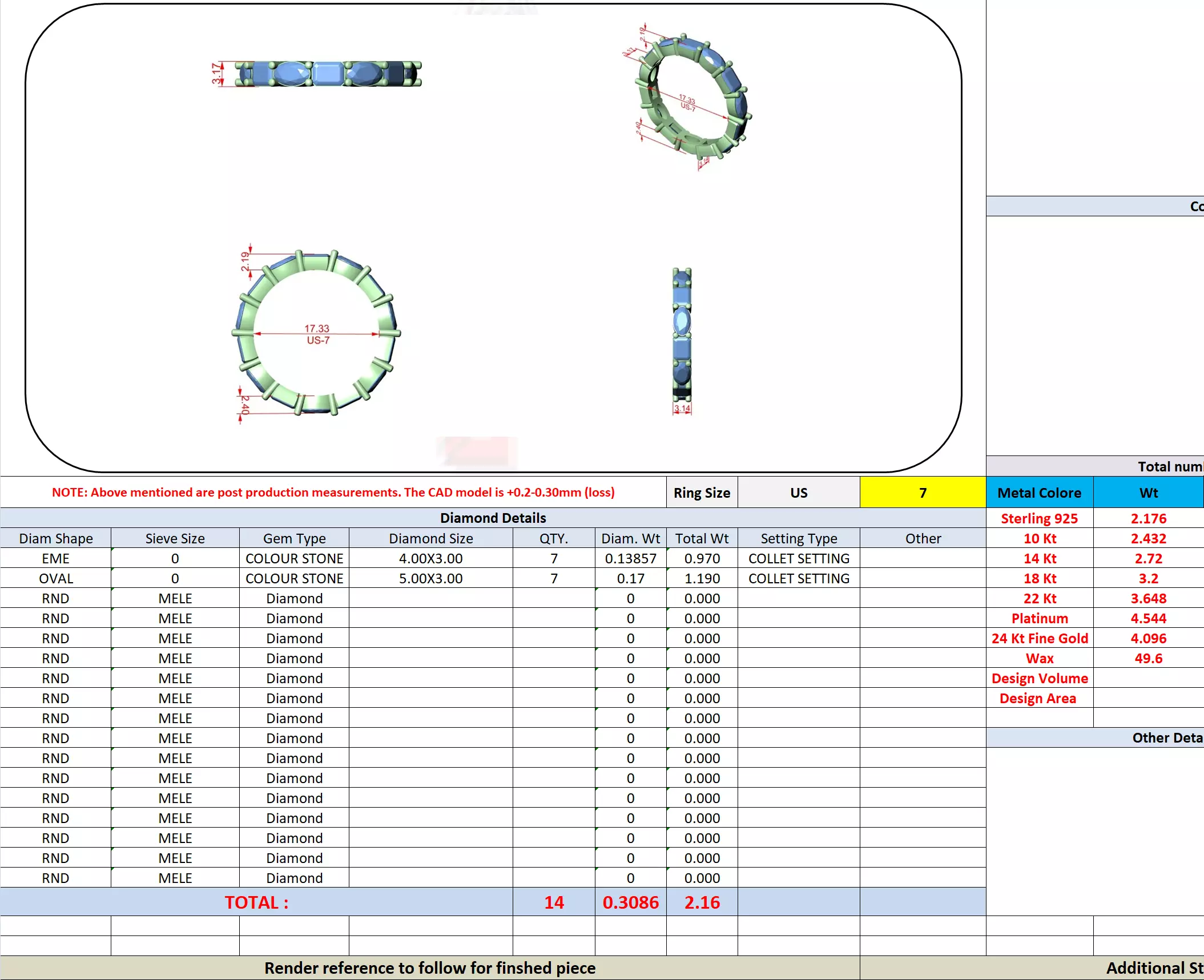 East West Oval Emerald Cut Diamond Wedding Band 3DM STL Video 3D print model_13