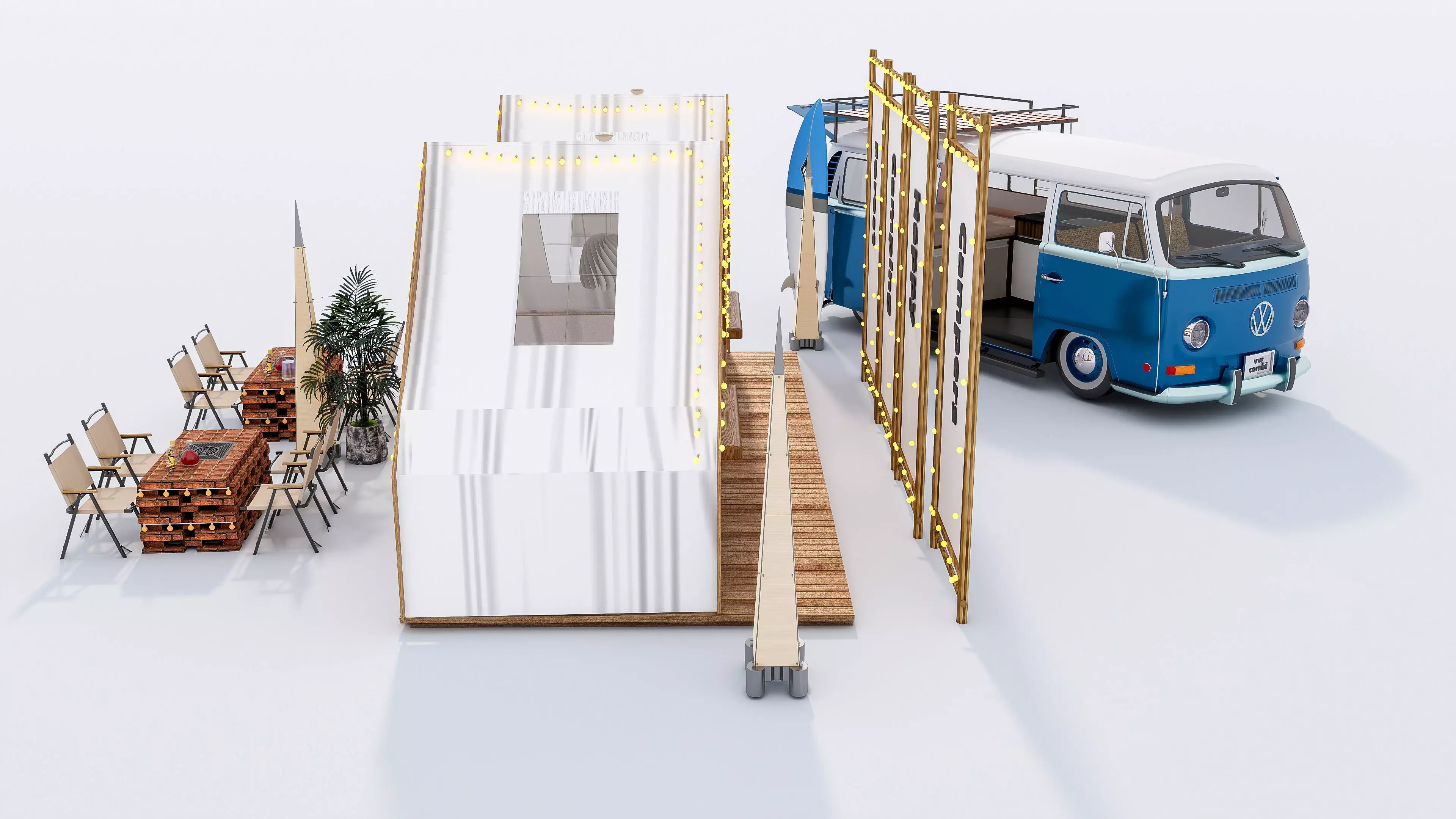 Camping Outdoor Gear pack 23 3D model_13