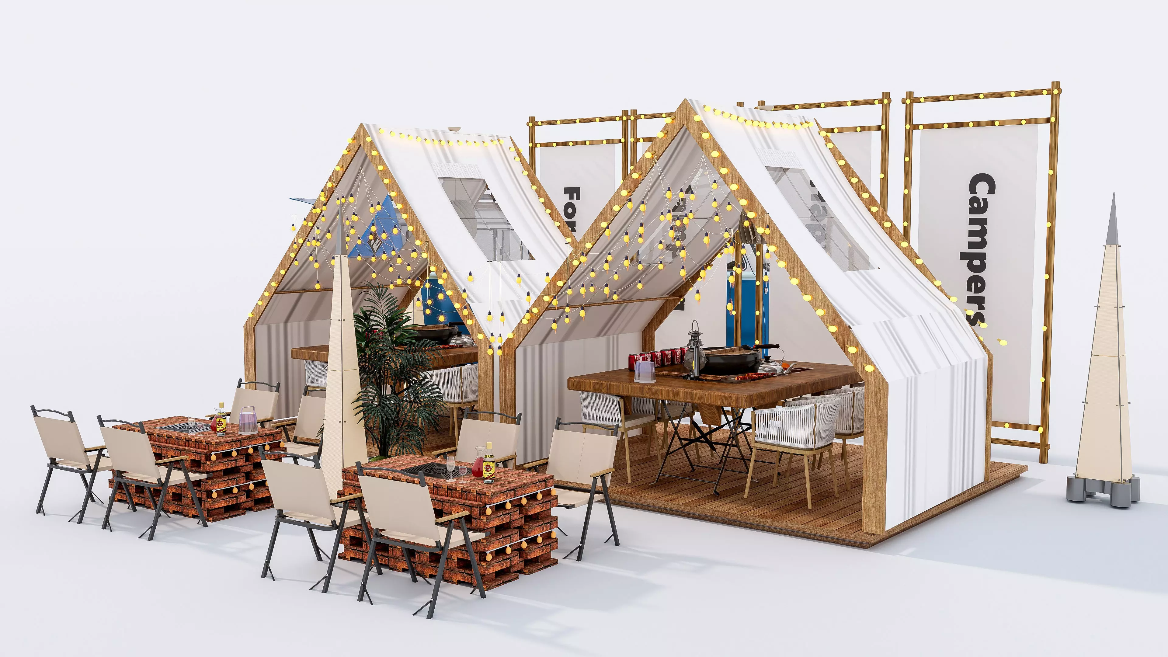 Camping Outdoor Gear pack 23 3D model_3