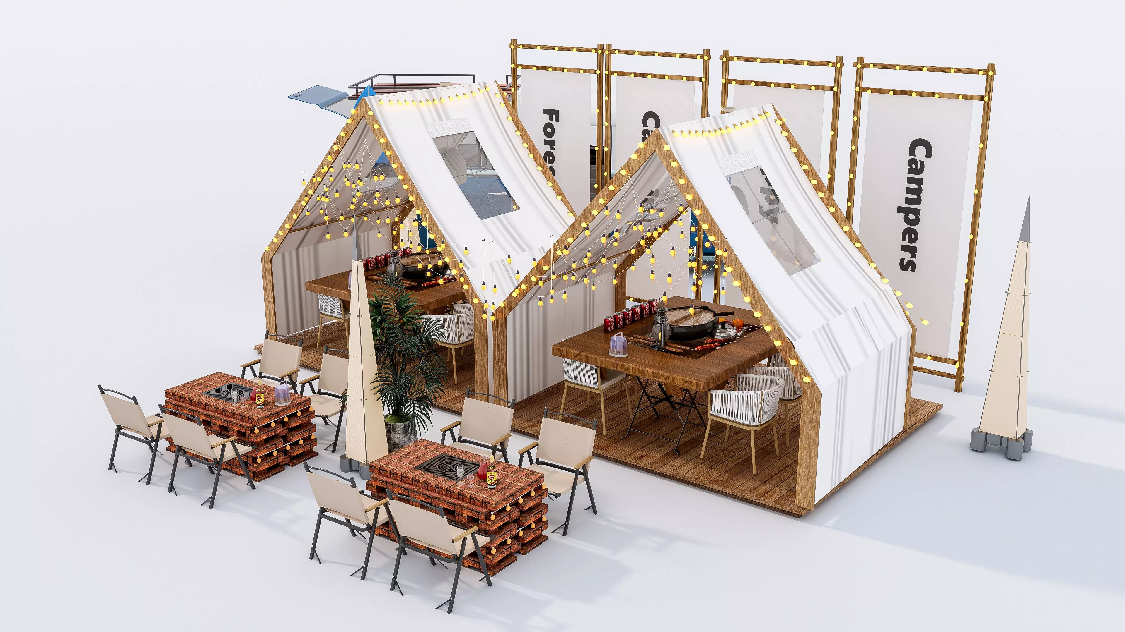 Camping Outdoor Gear pack 23 3D model_15