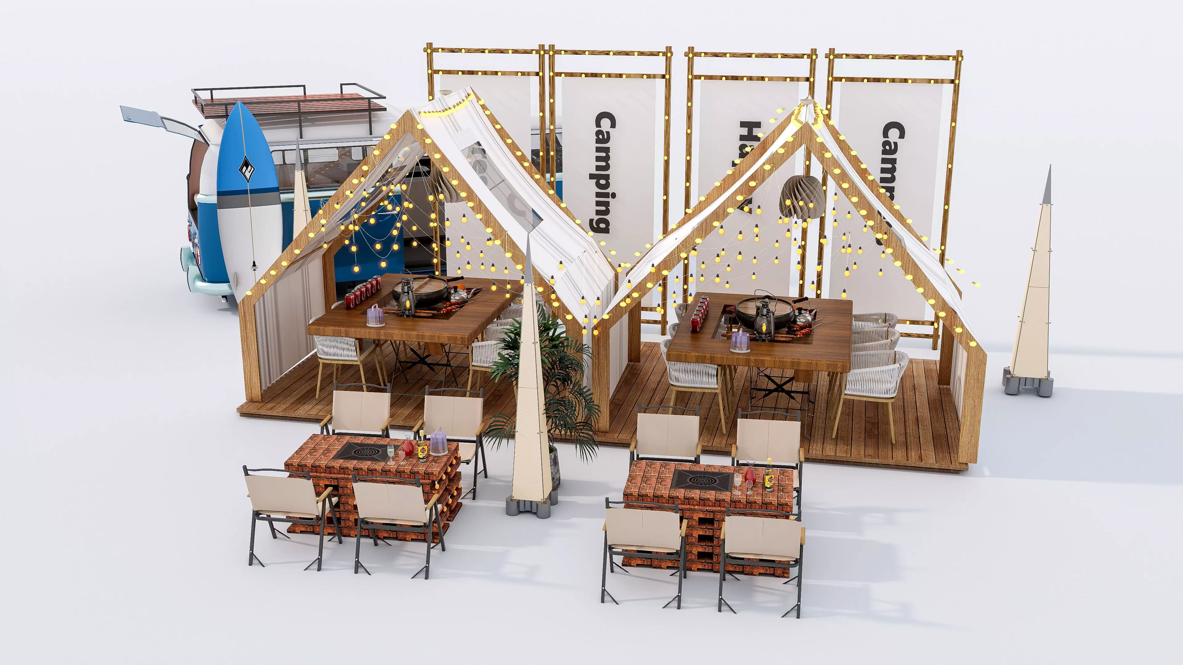 Camping Outdoor Gear pack 23 3D model_16