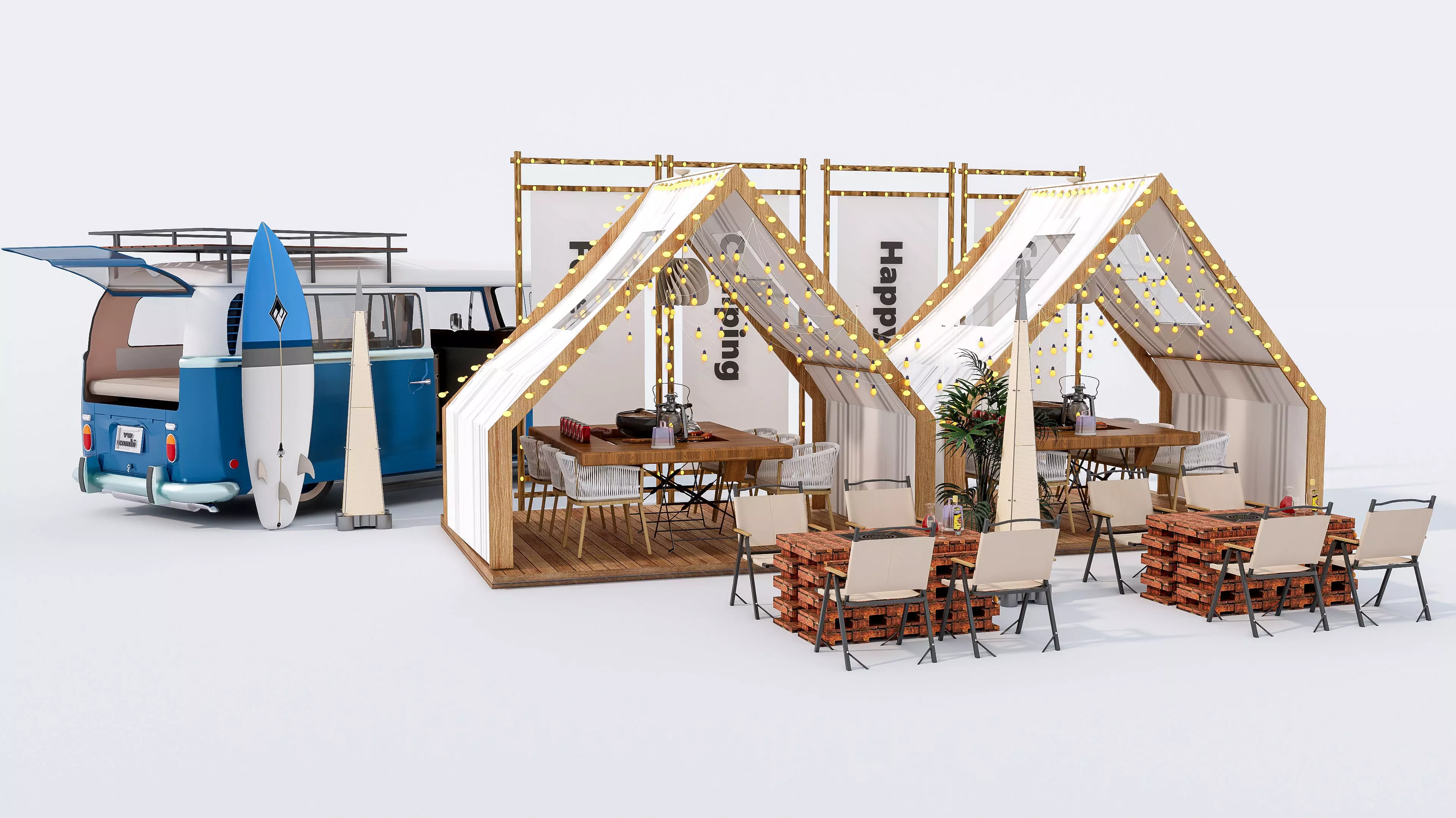 Camping Outdoor Gear pack 23 3D model_5