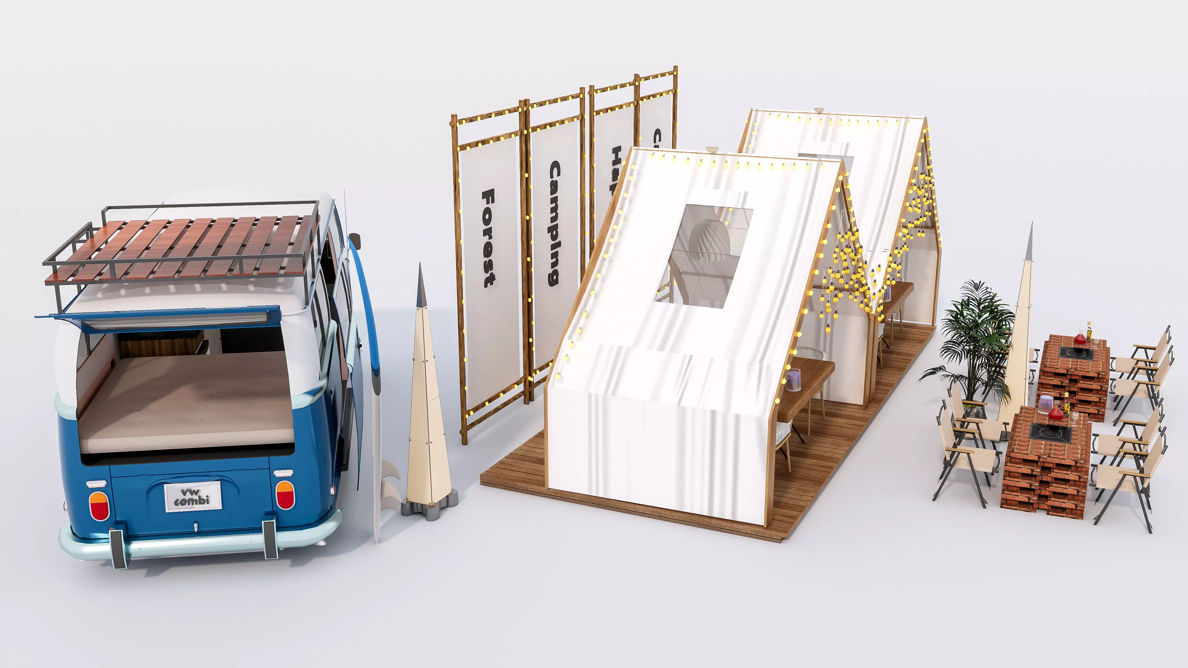 Camping Outdoor Gear pack 23 3D model_18