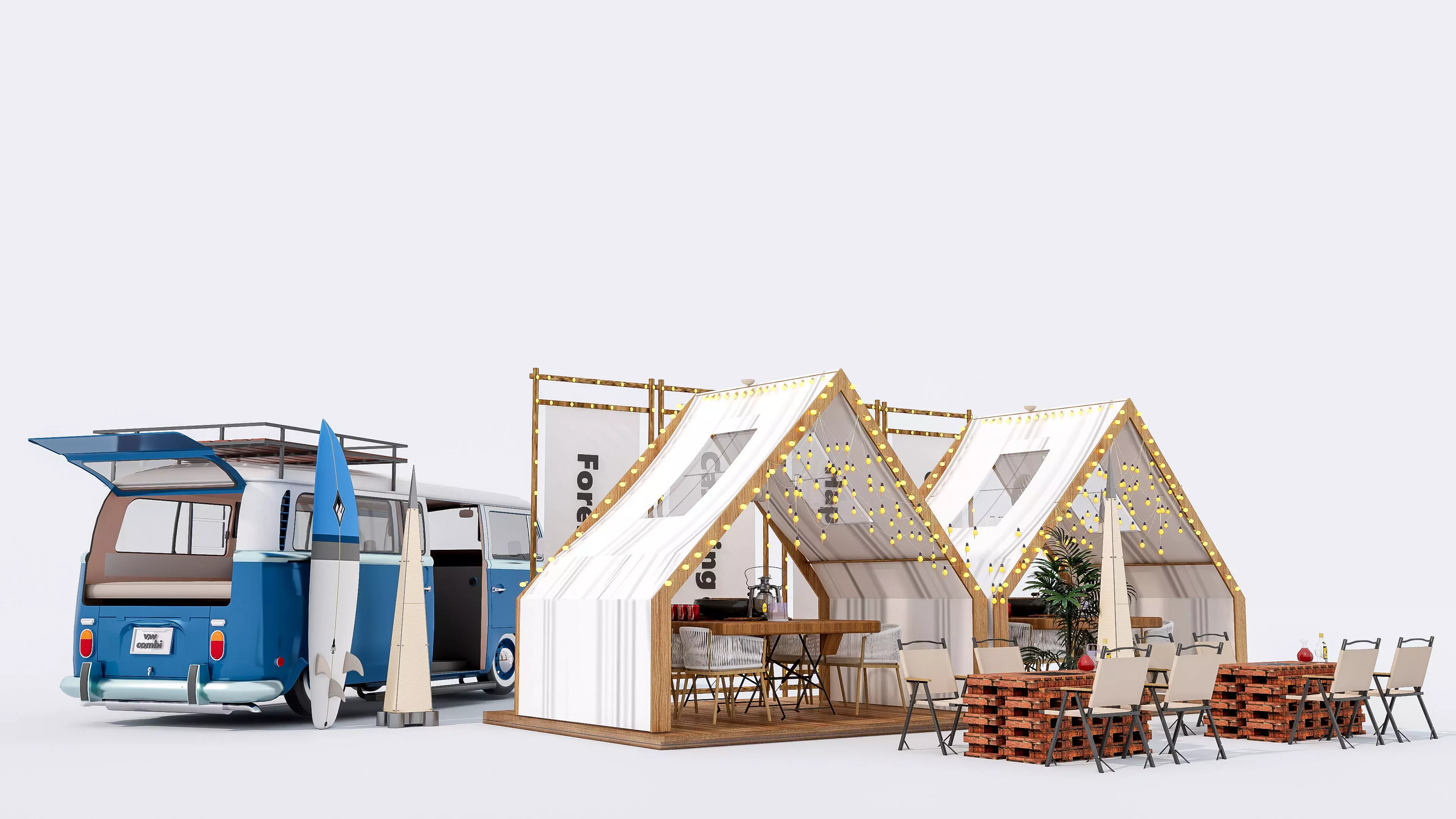 Camping Outdoor Gear pack 23 3D model_1