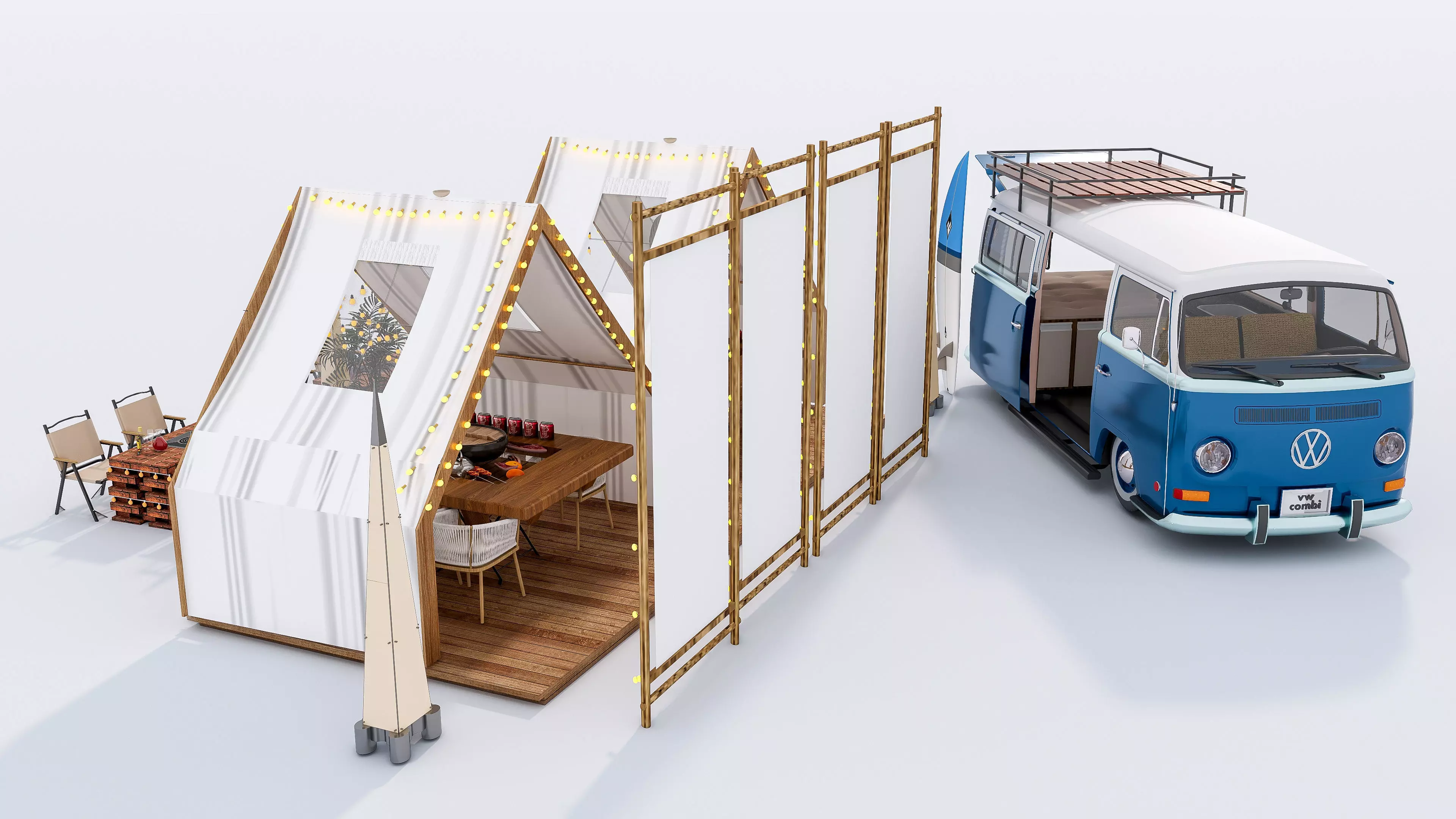 Camping Outdoor Gear pack 23 3D model_12