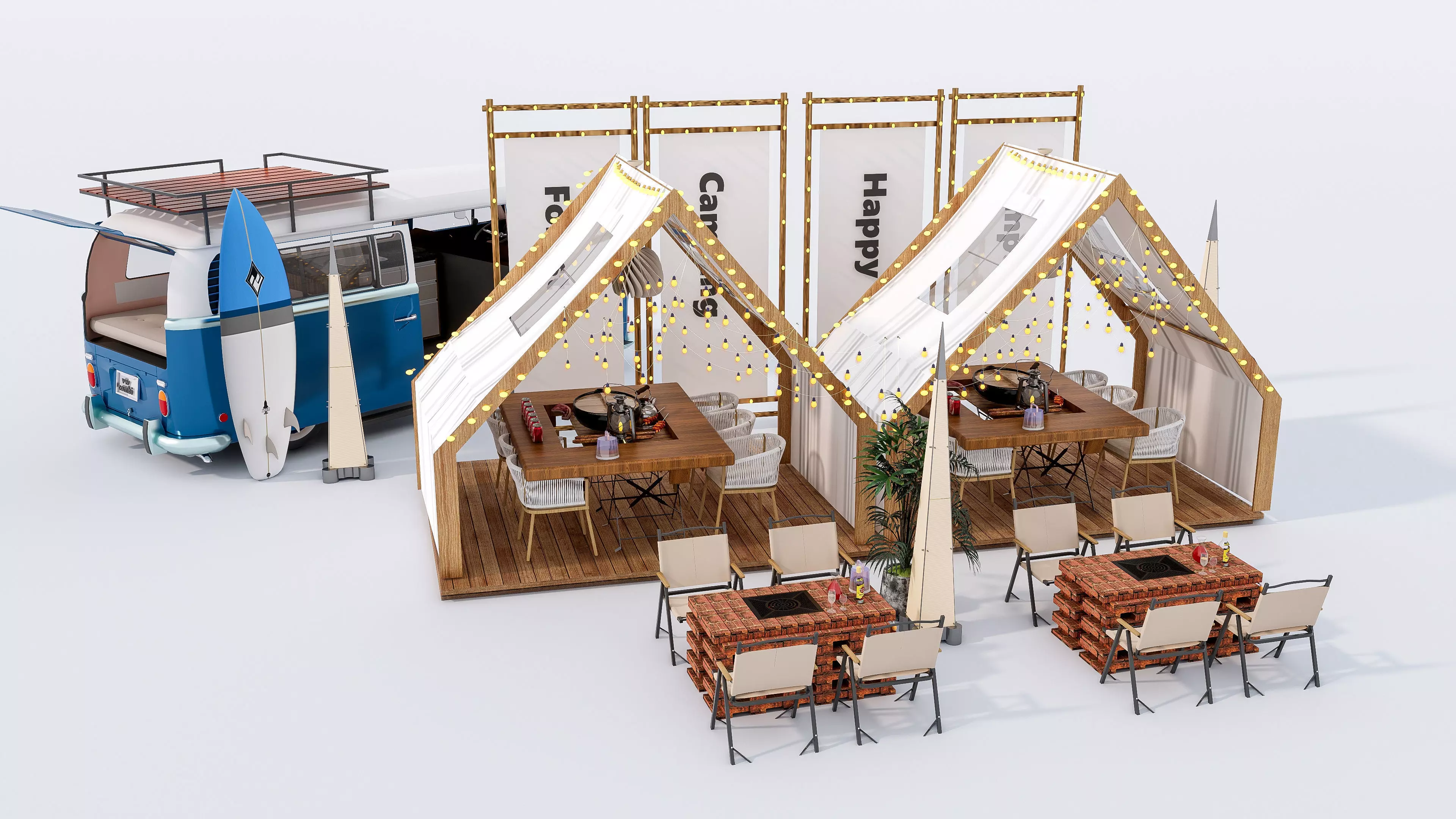 Camping Outdoor Gear pack 23 3D model_17