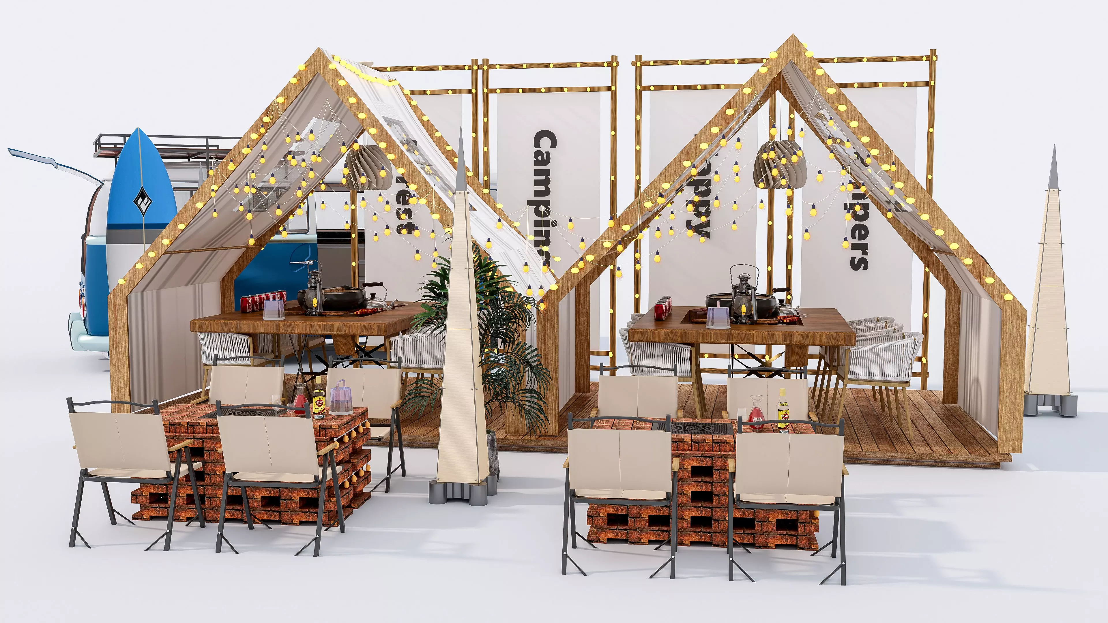 Camping Outdoor Gear pack 23 3D model_4