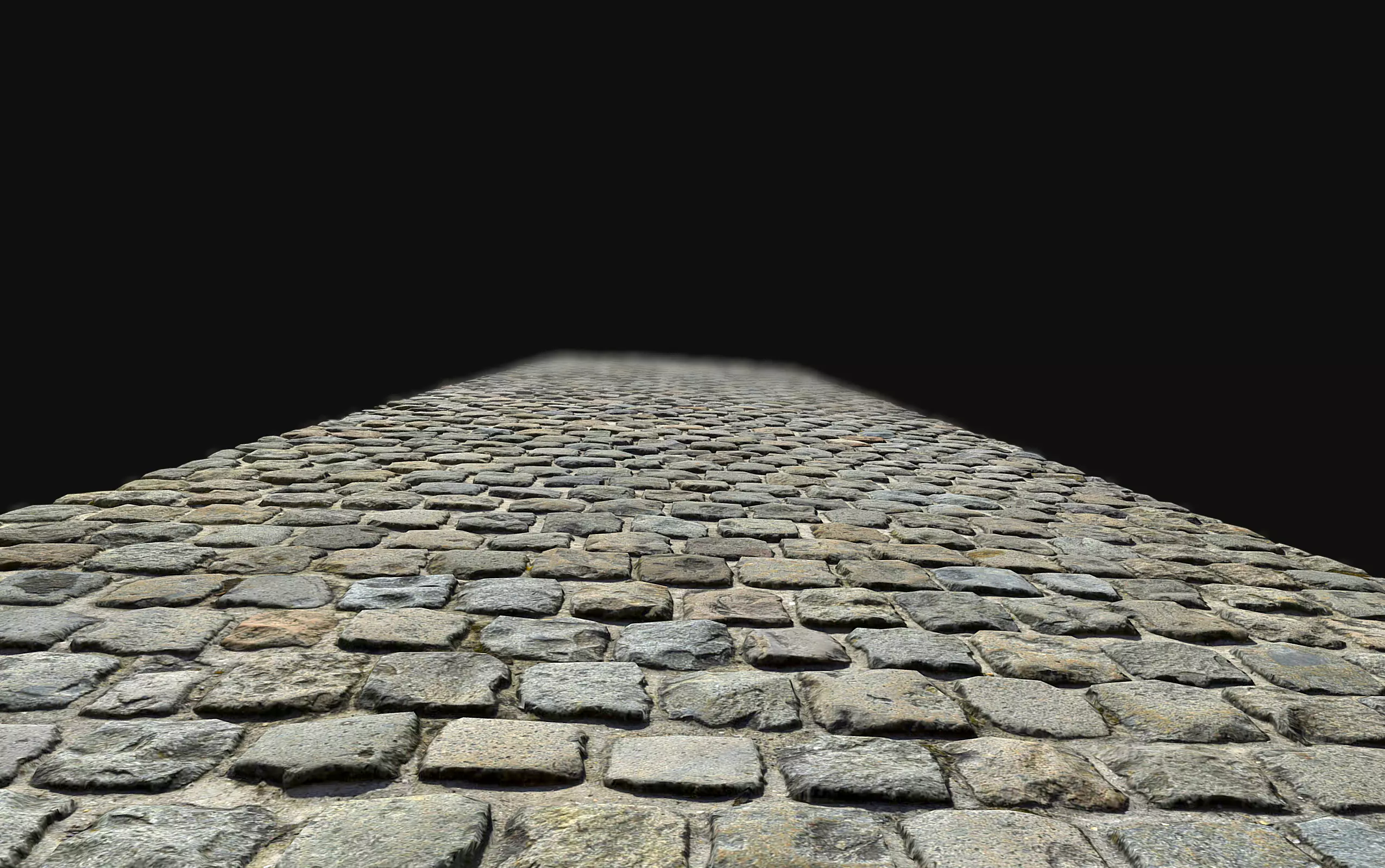 Medieval Cobblestone Road Scan 3D model_3
