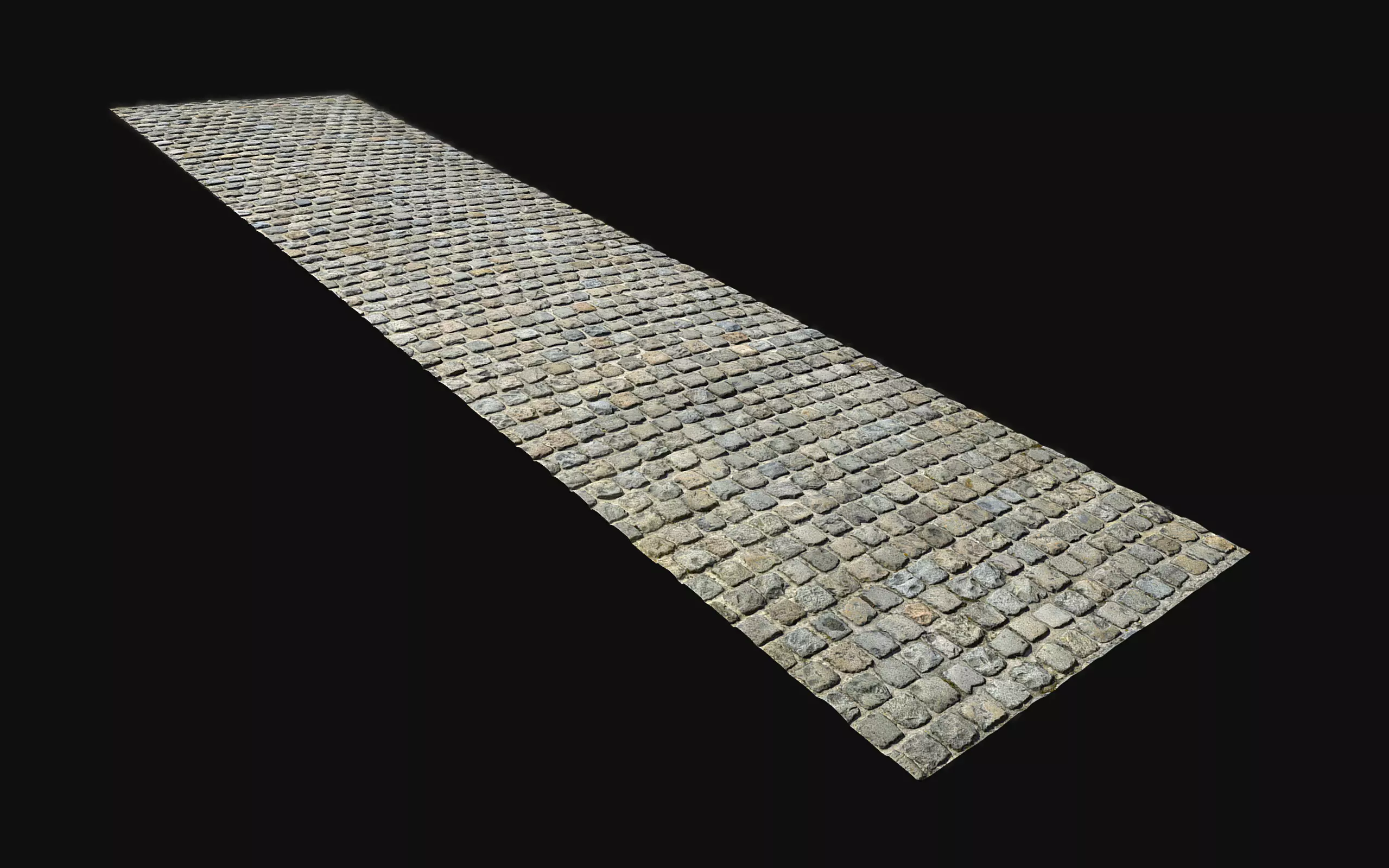 Medieval Cobblestone Road Scan 3D model_2