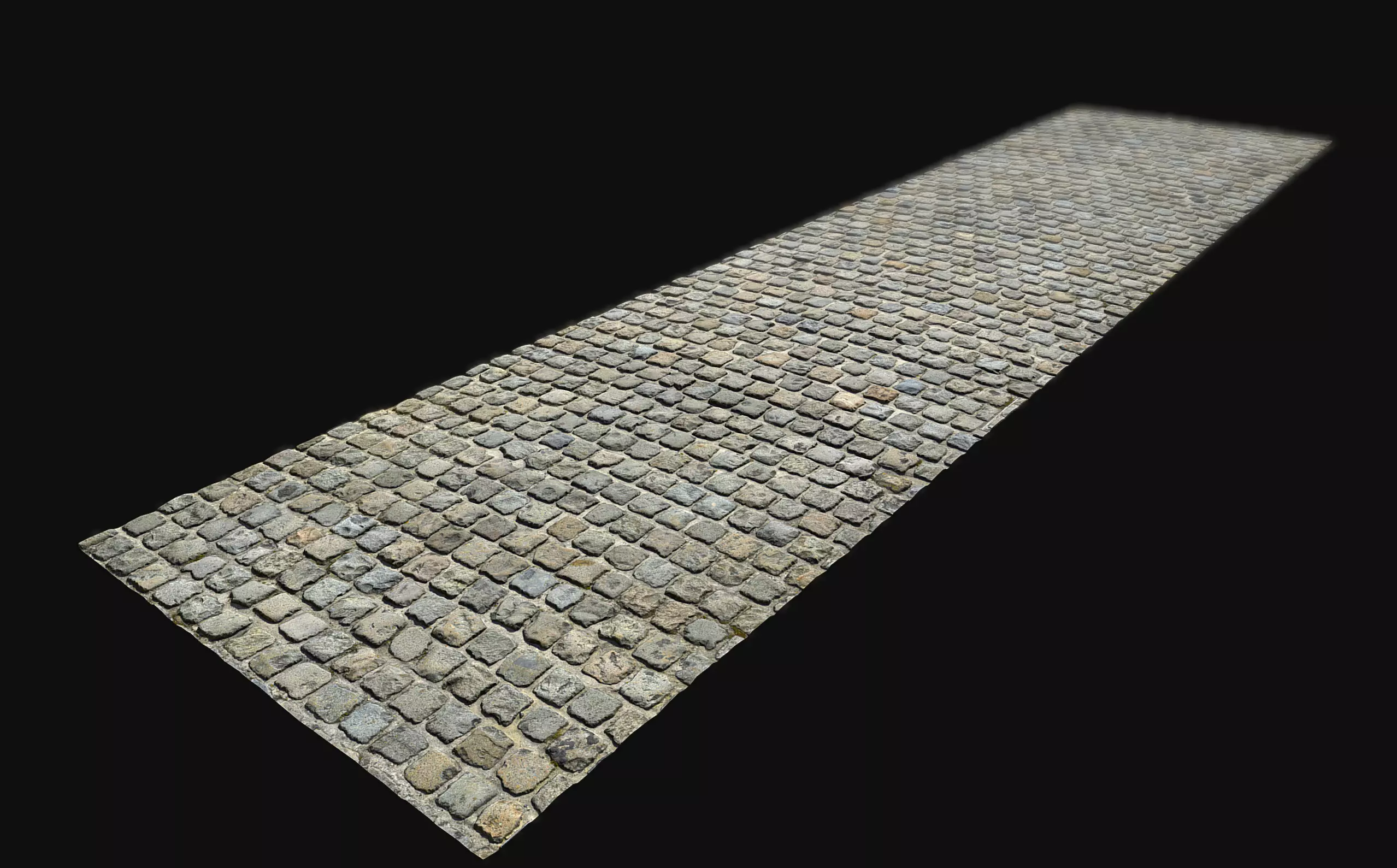 Medieval Cobblestone Road Scan 3D model_1