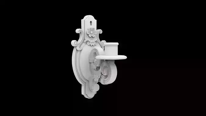 Elegant Wall Mounted Candle Sconce 3D print model 3D print model
