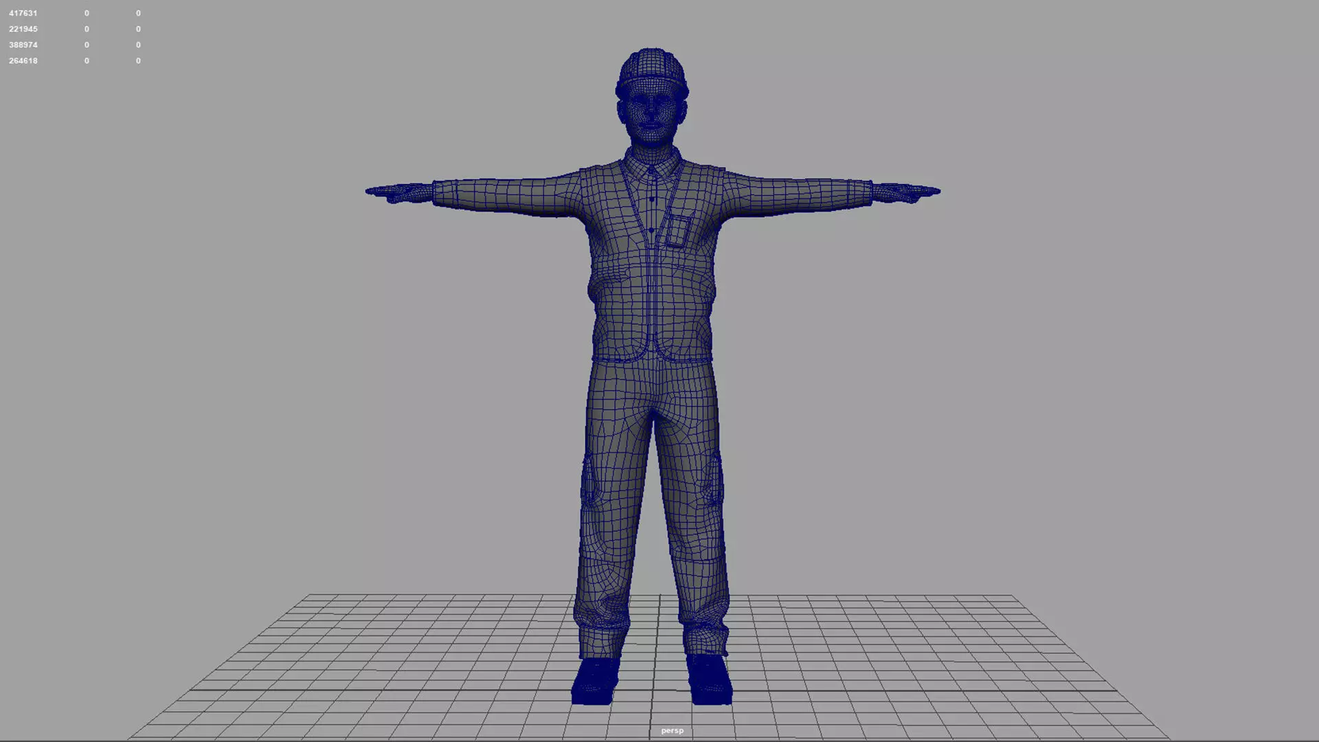 Realistic worker  3D model_6