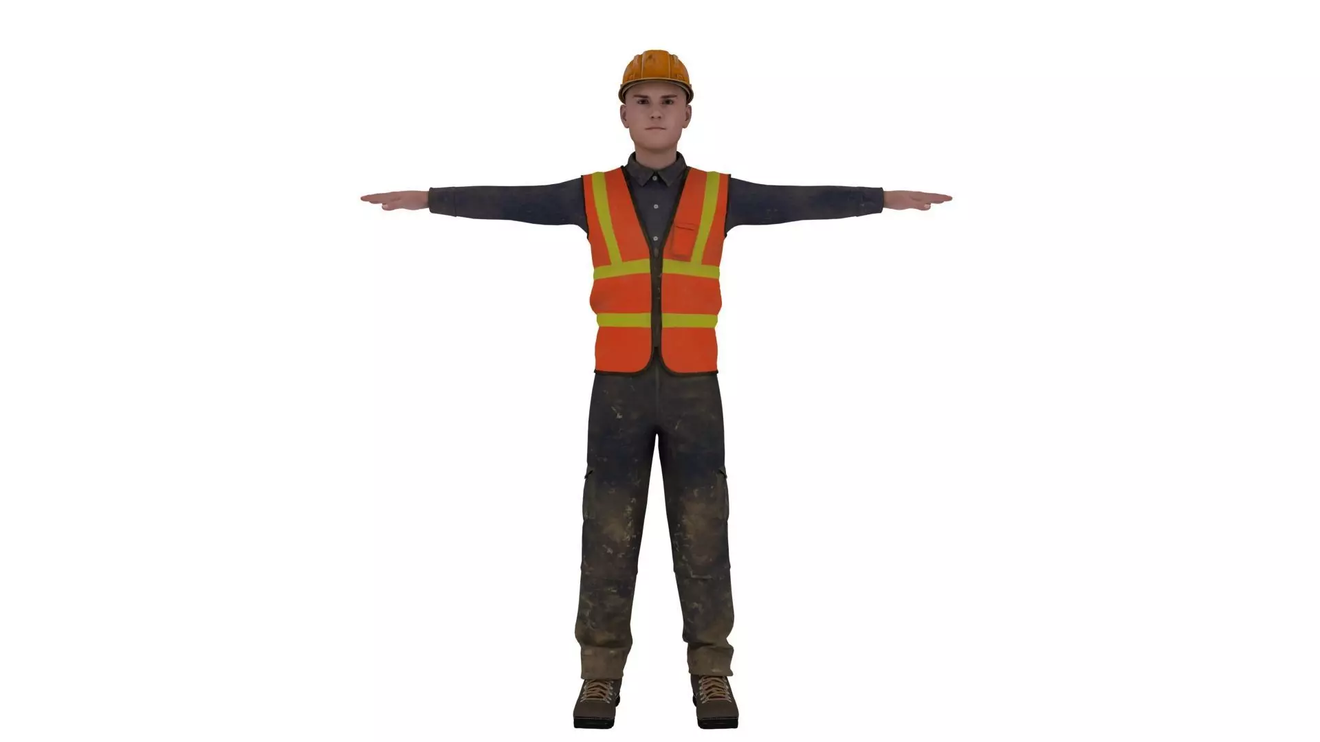 Realistic worker  3D model_1