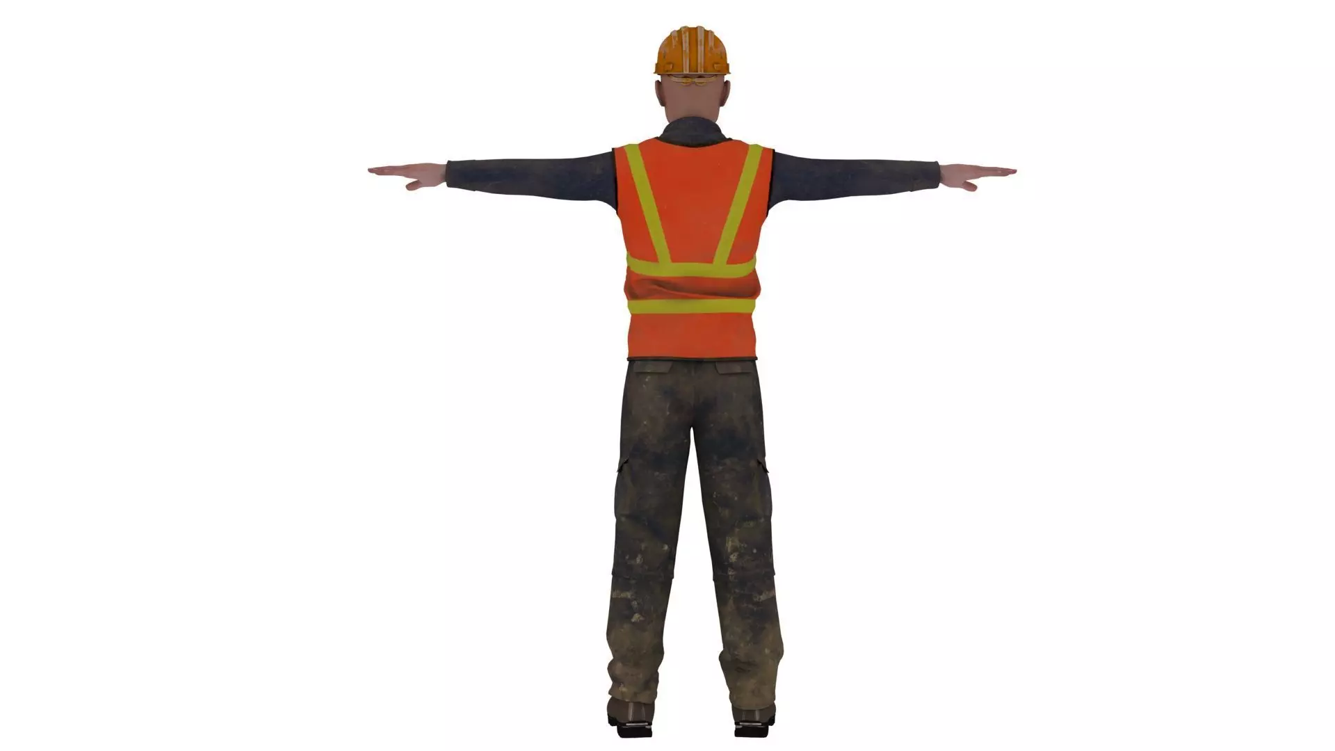 Realistic worker  3D model_3