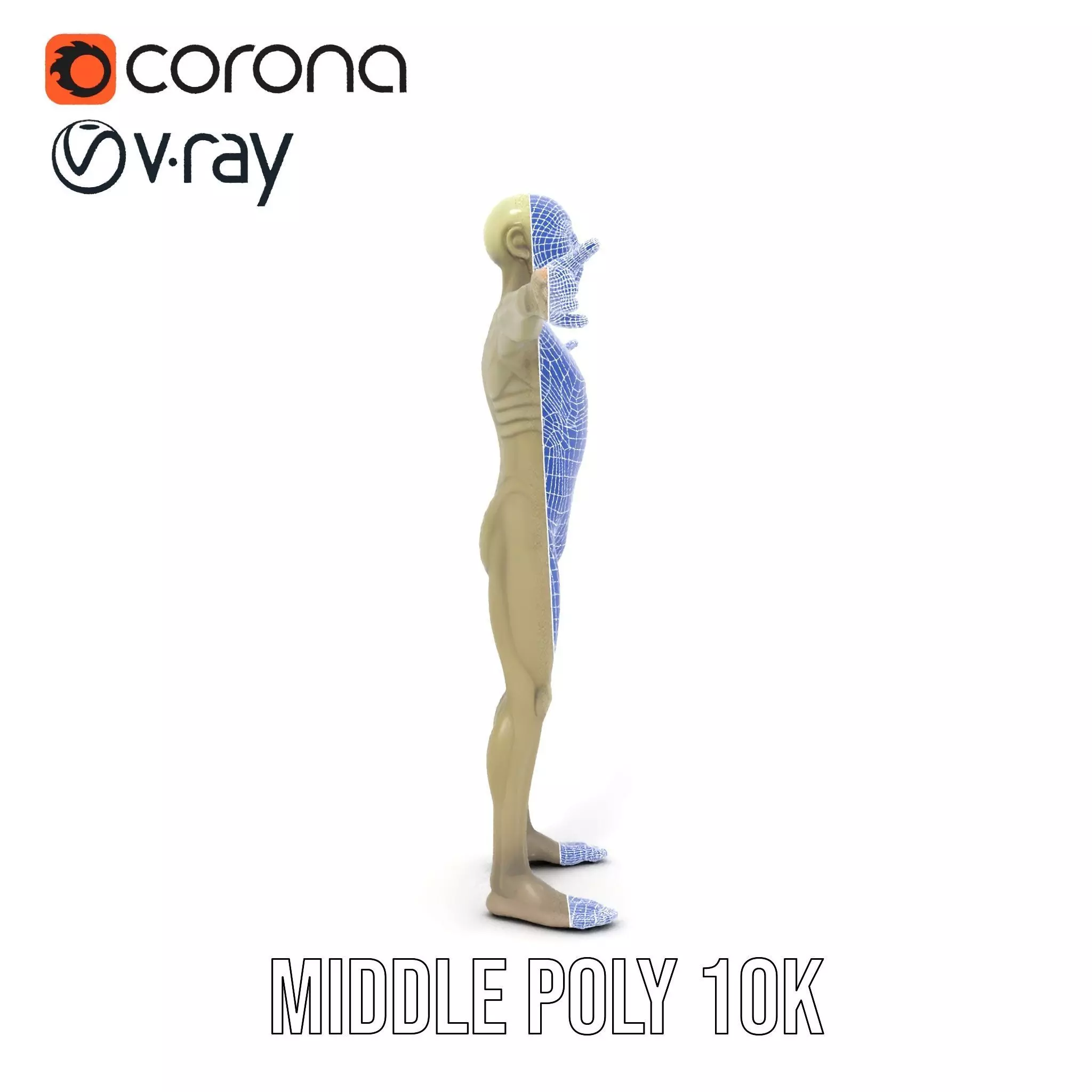 Alien Character Pose model pack Low-poly 3D model_31