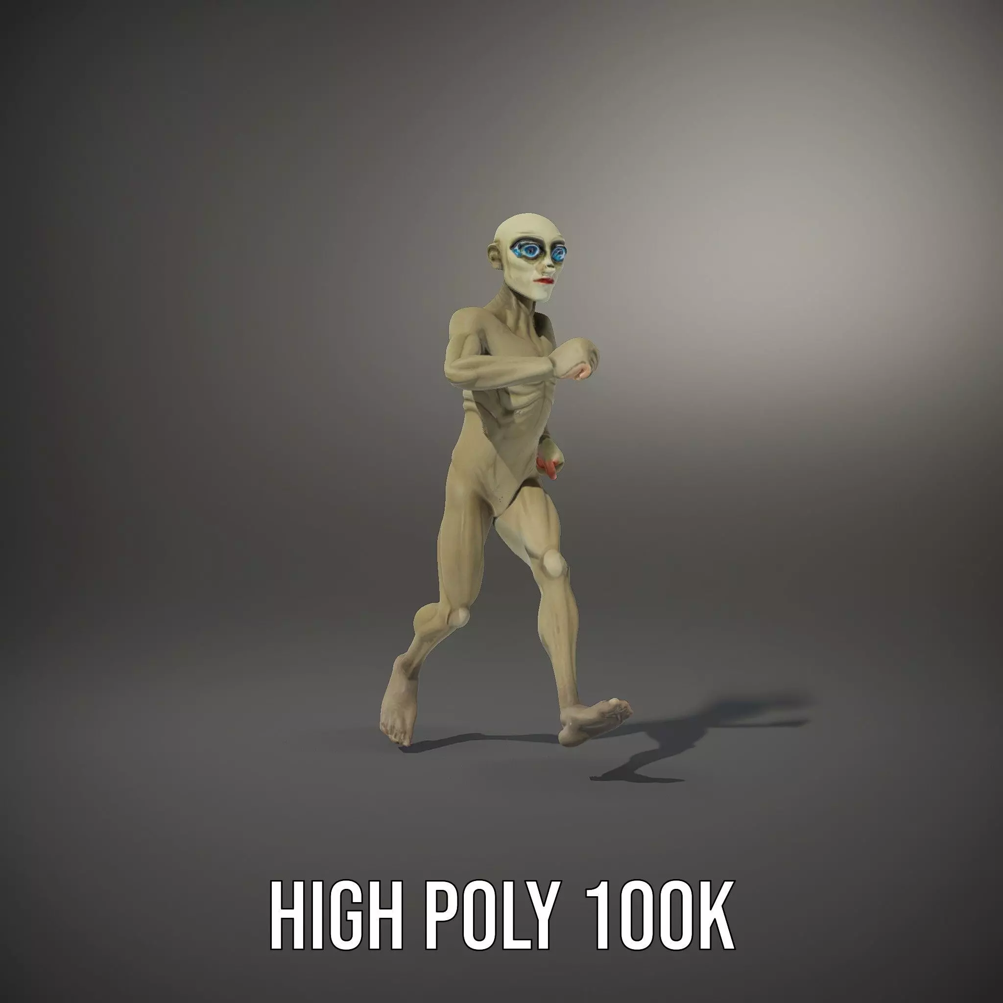 Alien Character Pose model pack Low-poly 3D model_25