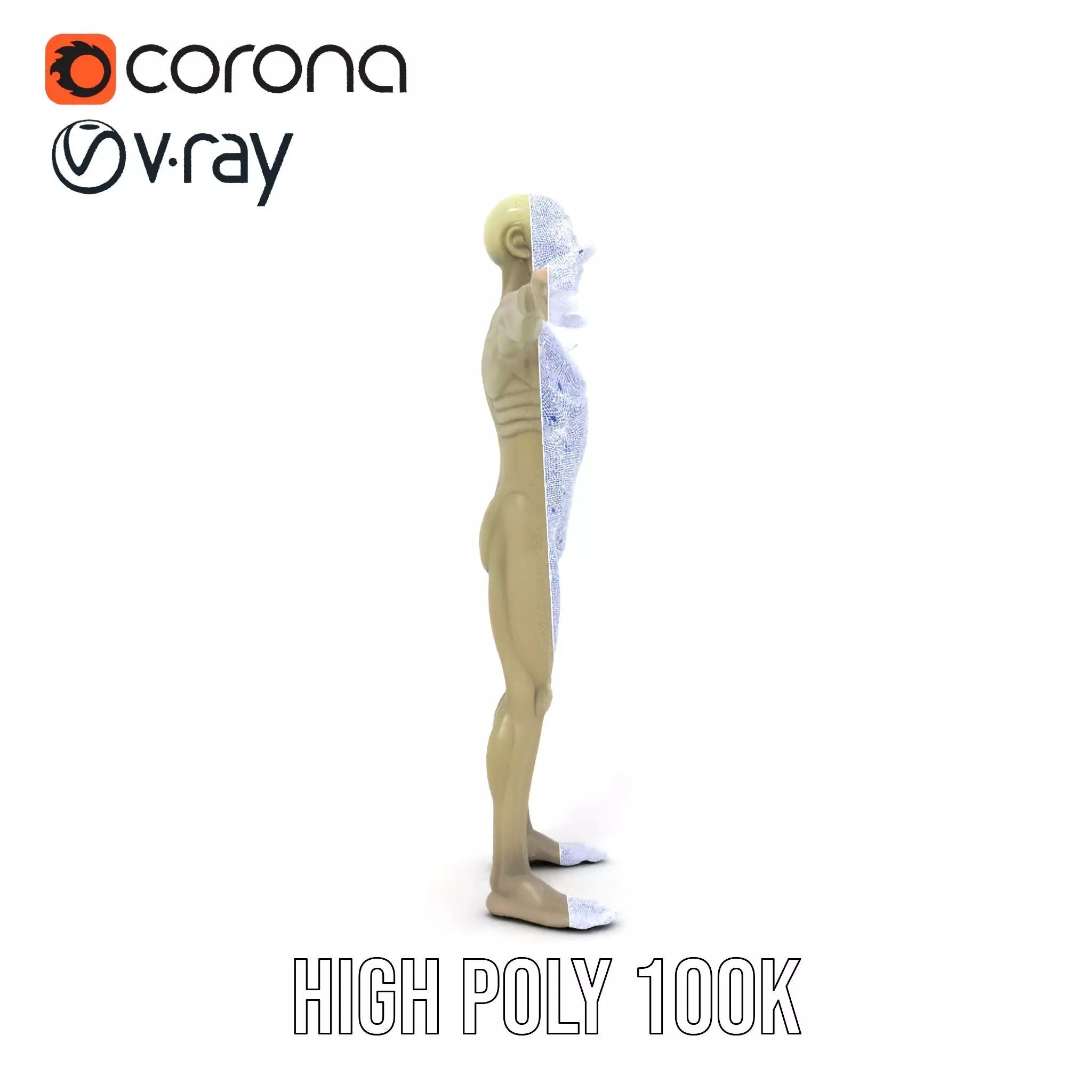 Alien Character Pose model pack Low-poly 3D model_34