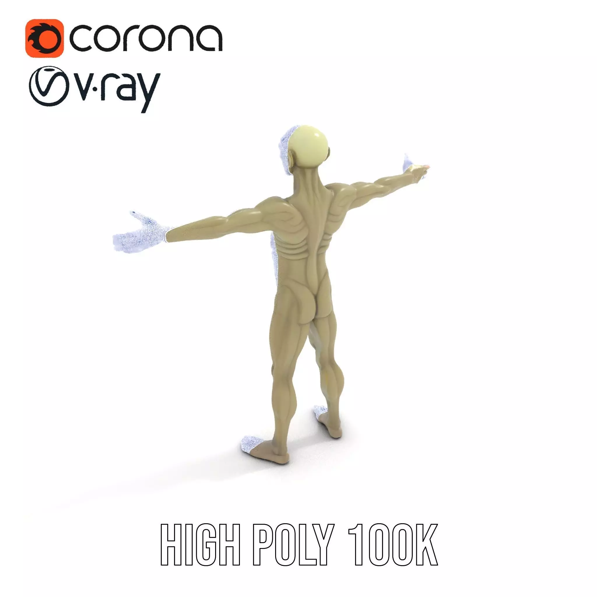 Alien Character Pose model pack Low-poly 3D model_35
