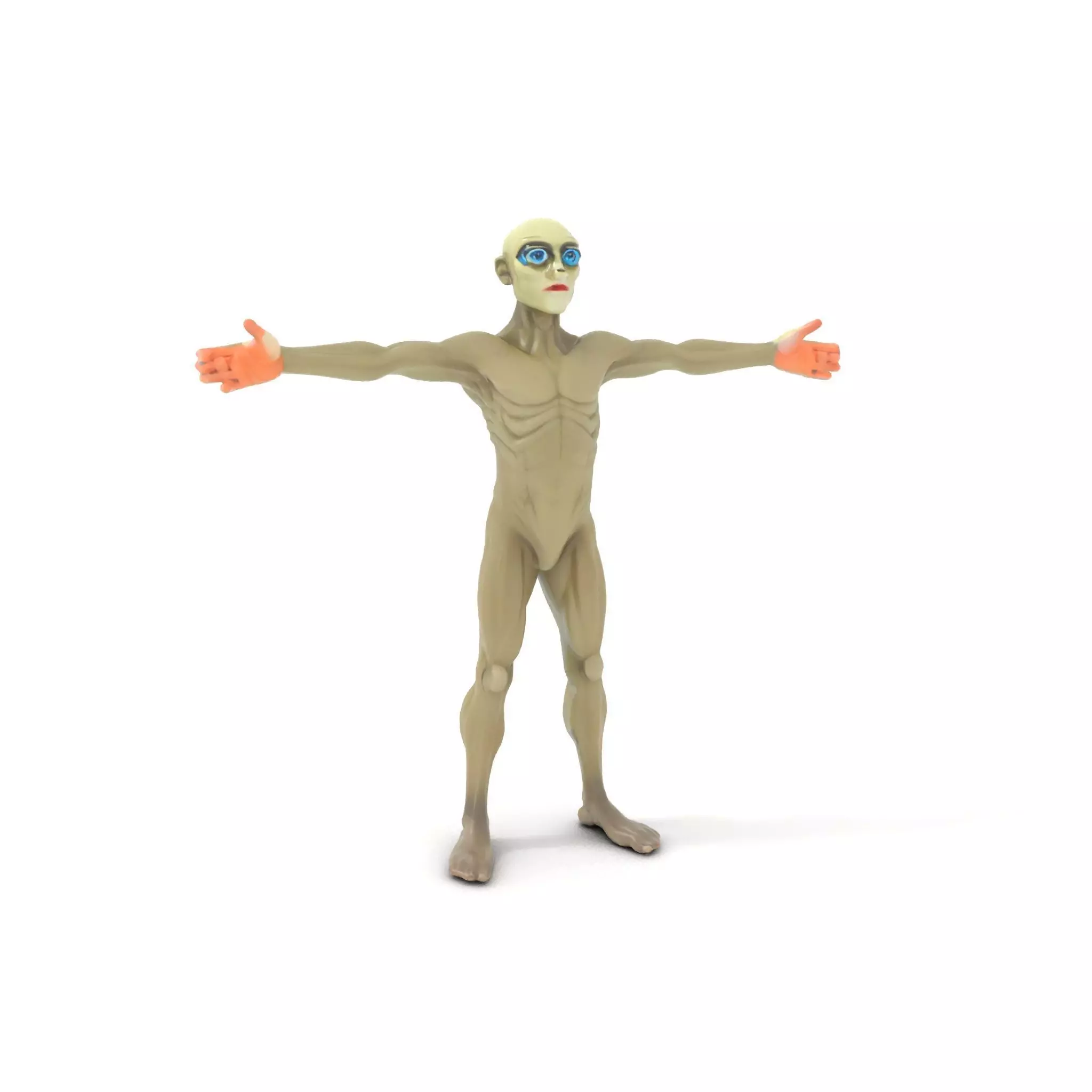 Alien Character Pose model pack Low-poly 3D model_0