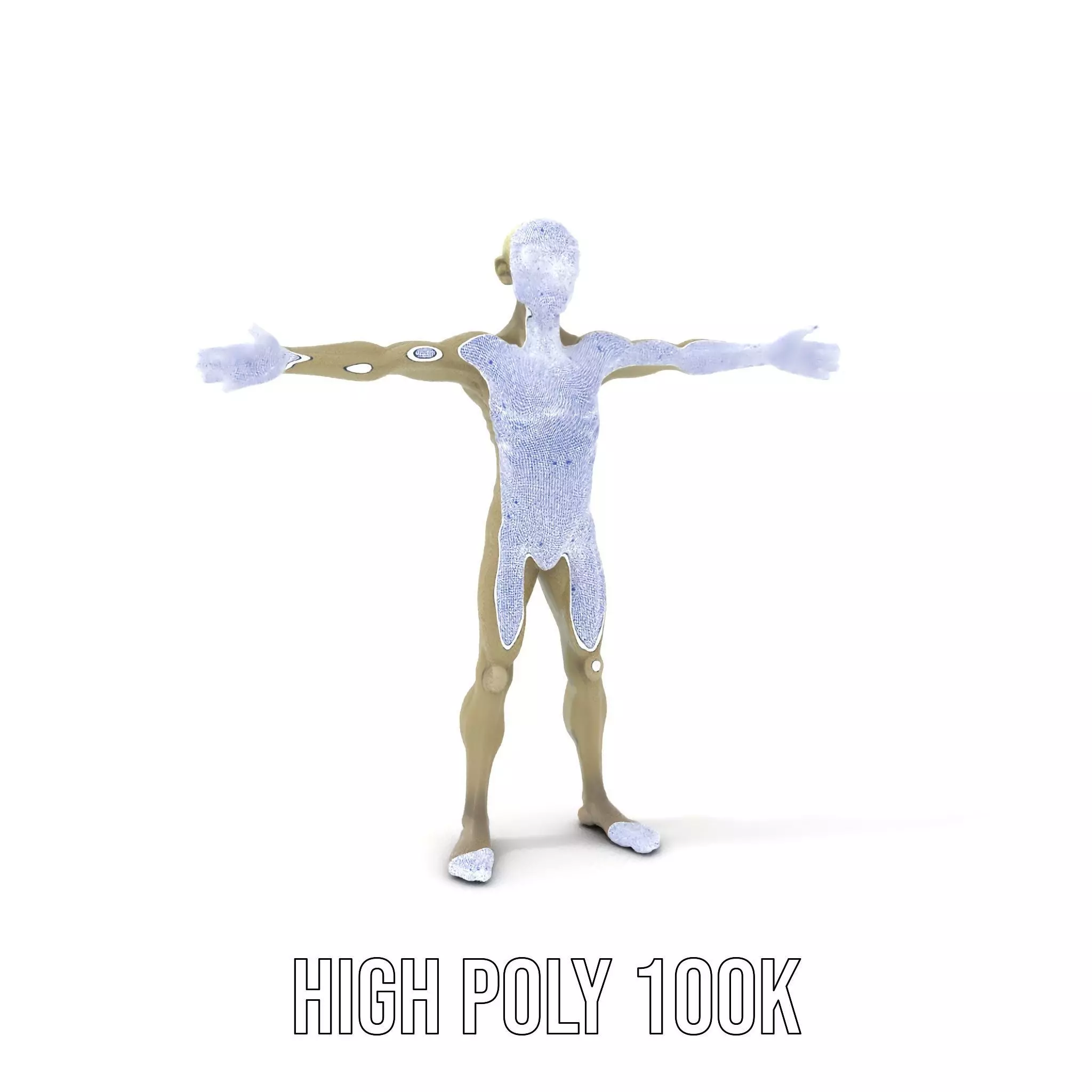 Alien Character Pose model pack Low-poly 3D model_5