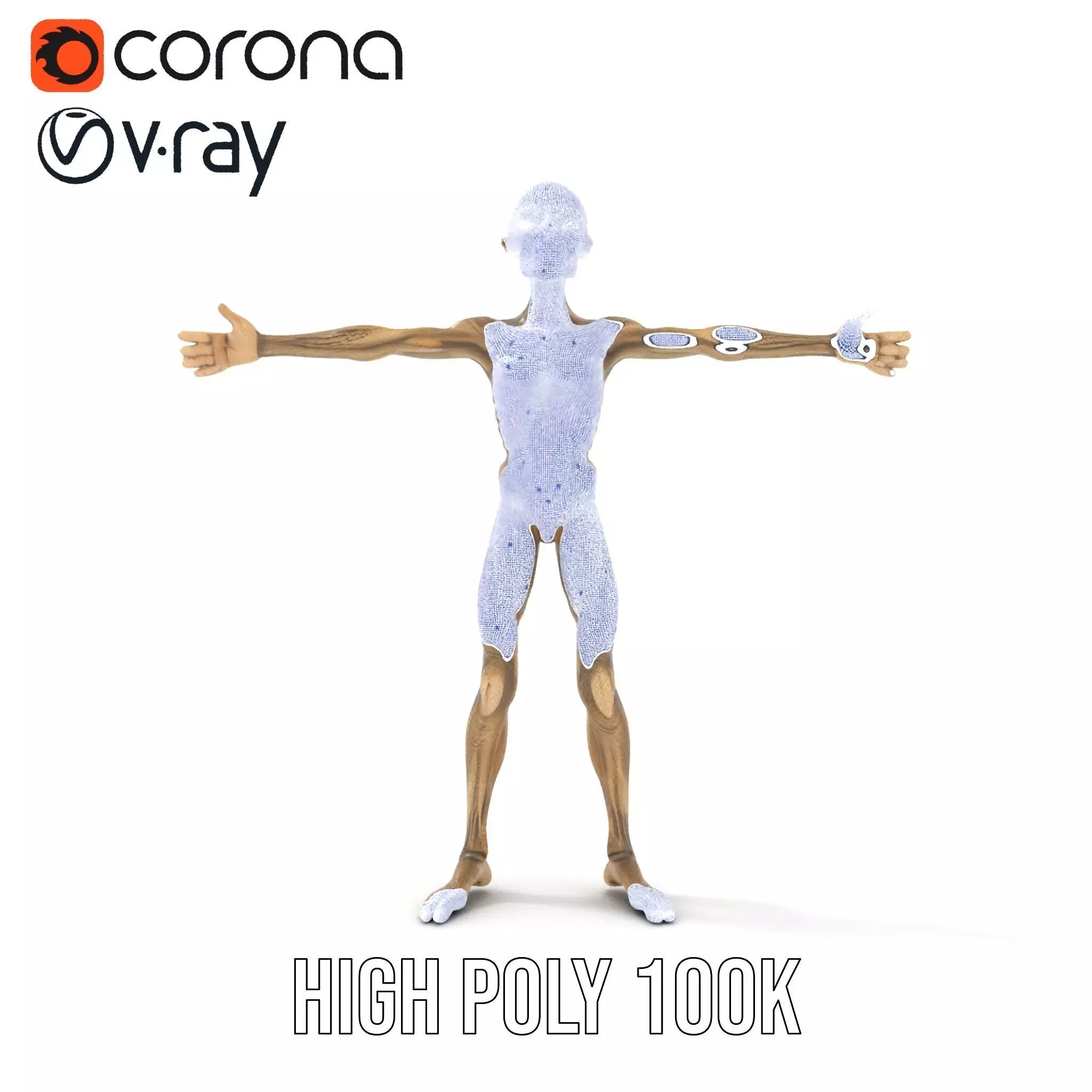 Alien Skeletal Figure model pack Low-poly 3D model_34