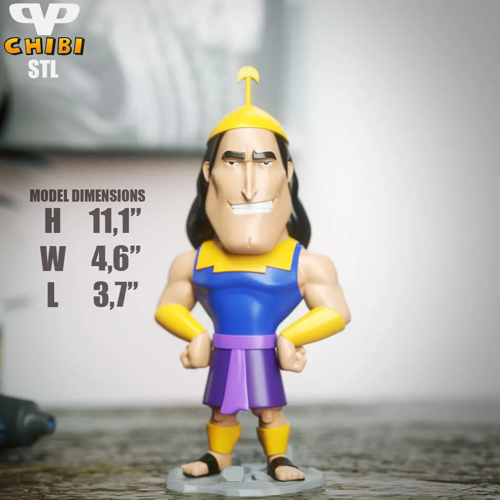 Kronk Chibi STL for 3D Printing ChibiSTL 3DXM 3D print model_5