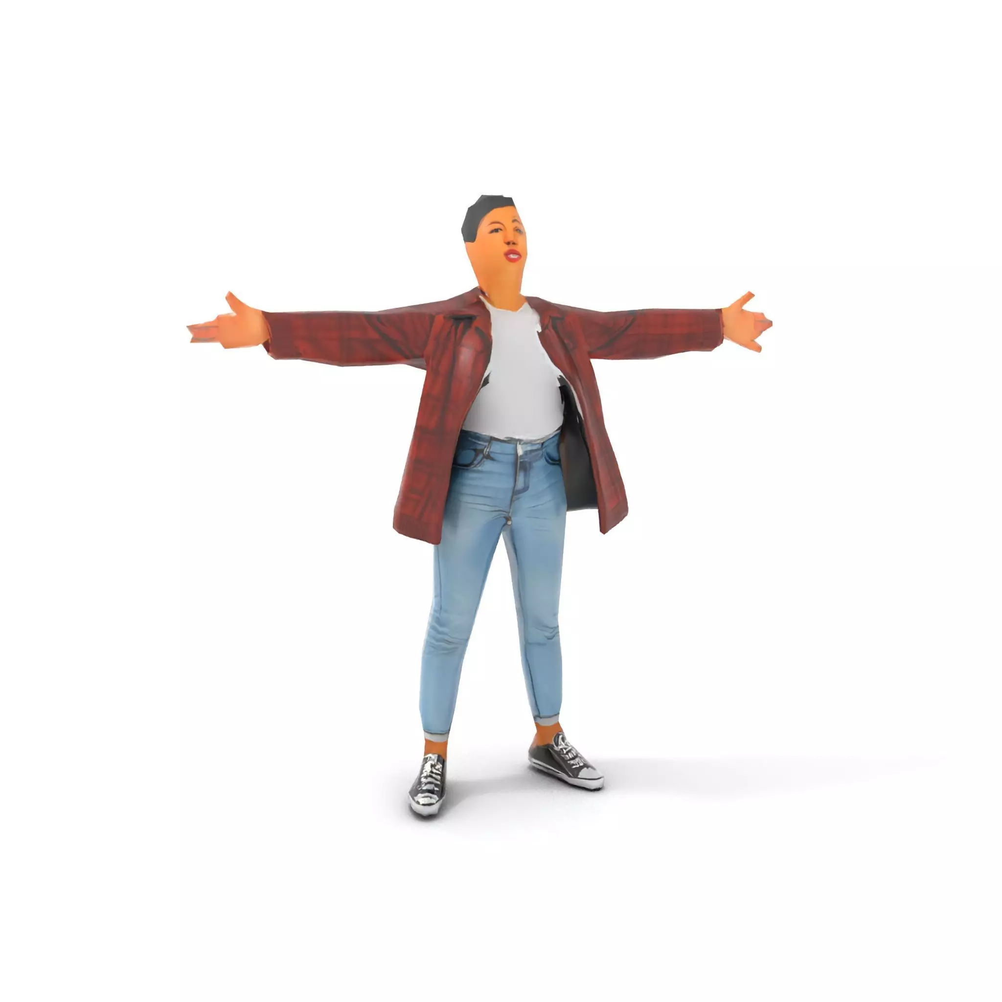 Plaid Jacket Casual model pack Low-poly 3D model_25