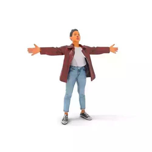 Plaid Jacket Casual model pack Low-poly 3D model