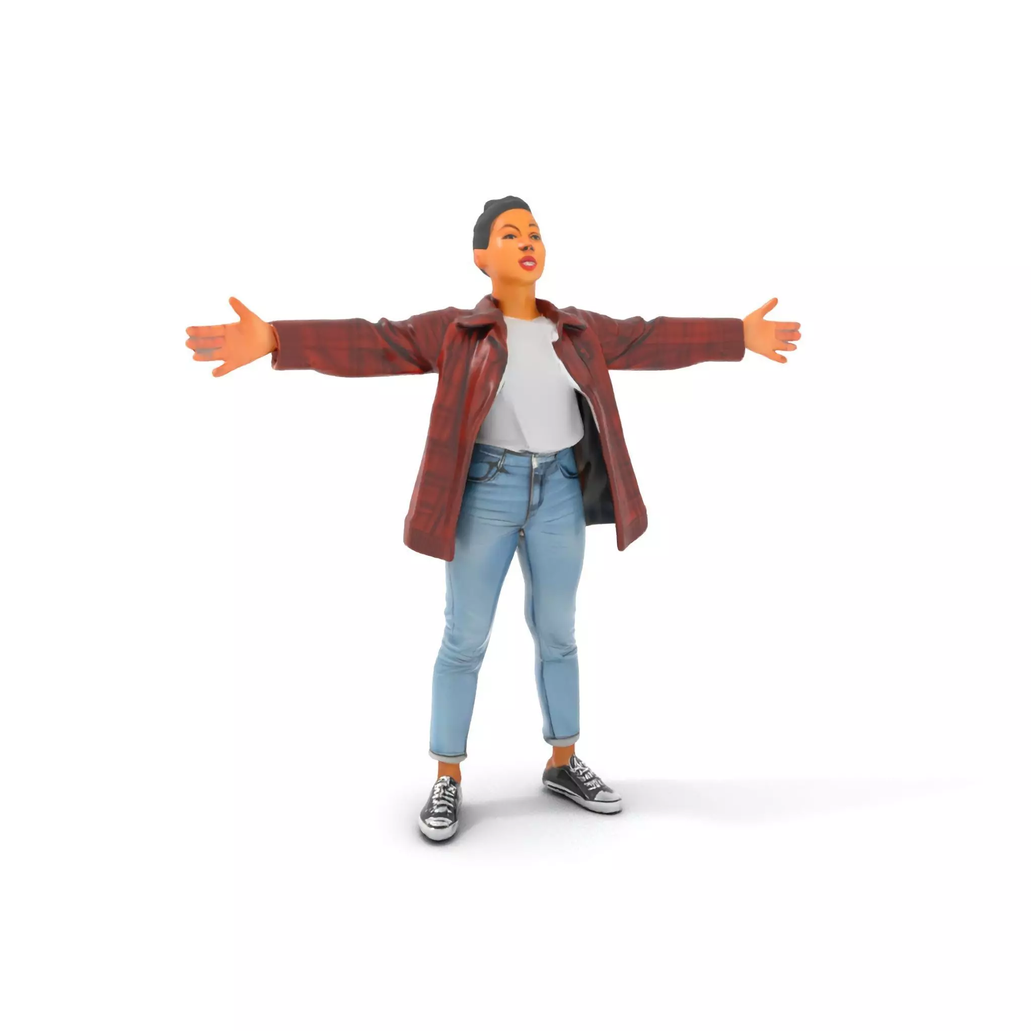Plaid Jacket Casual model pack Low-poly 3D model_0