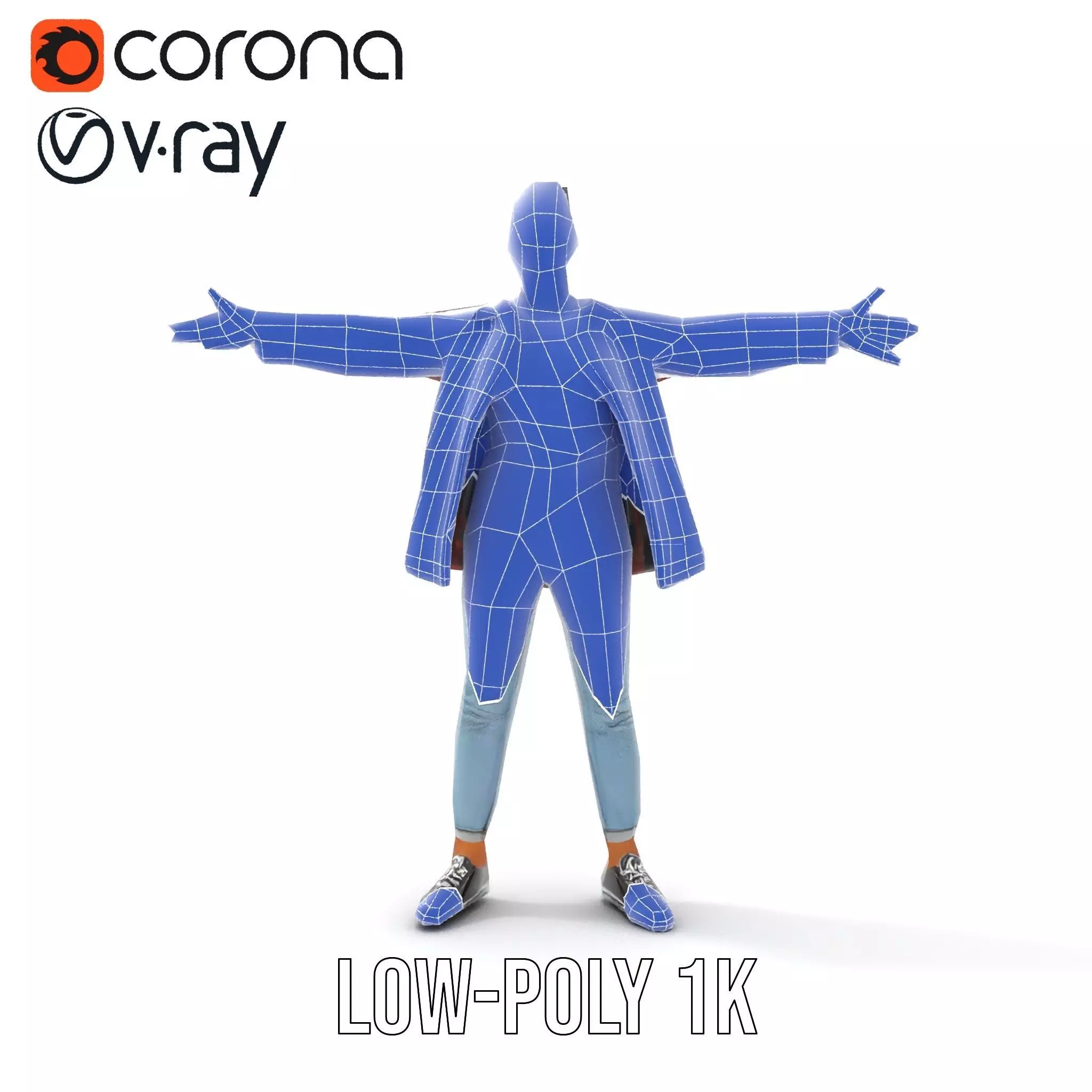 Plaid Jacket Casual model pack Low-poly 3D model_22