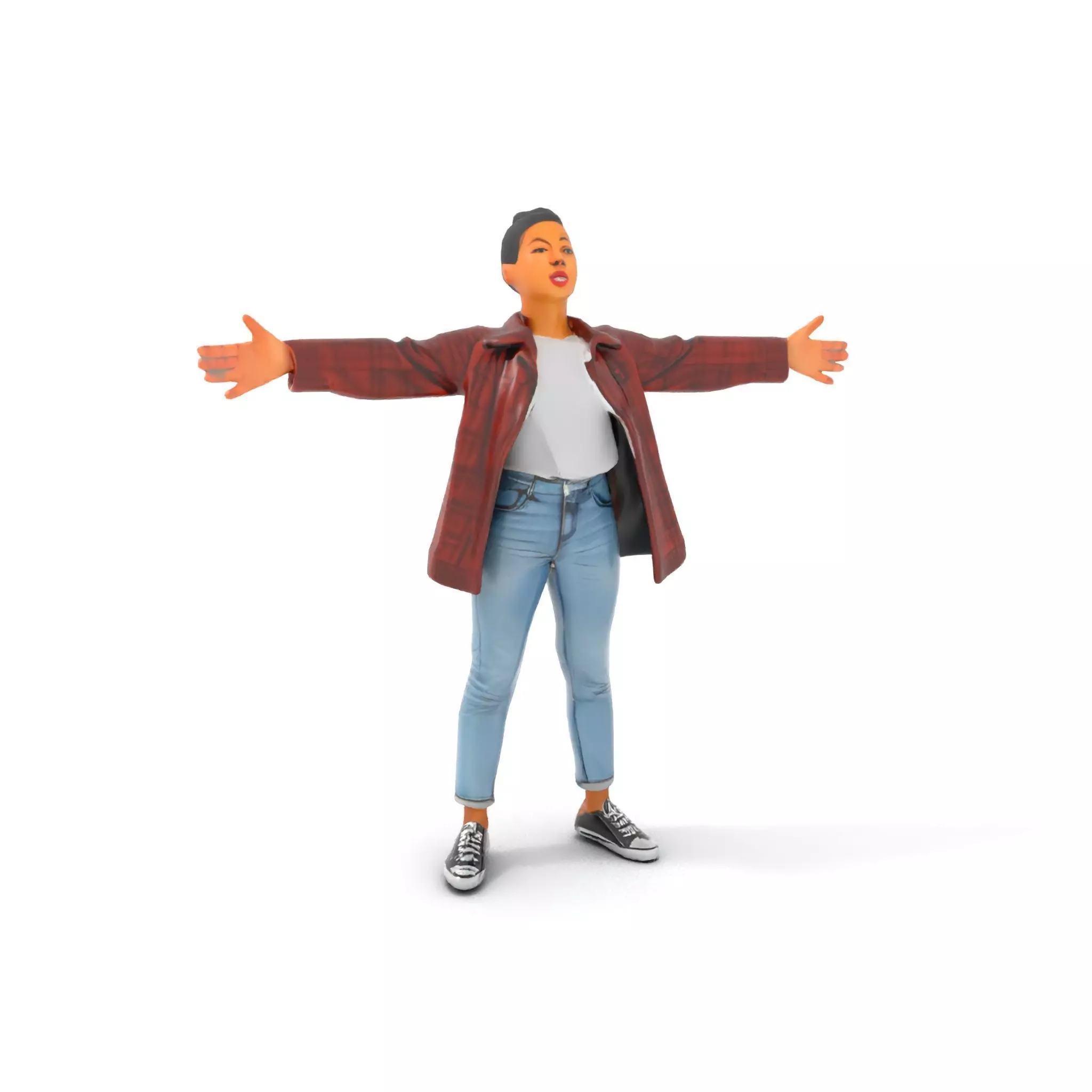 Plaid Jacket Casual model pack Low-poly 3D model_7