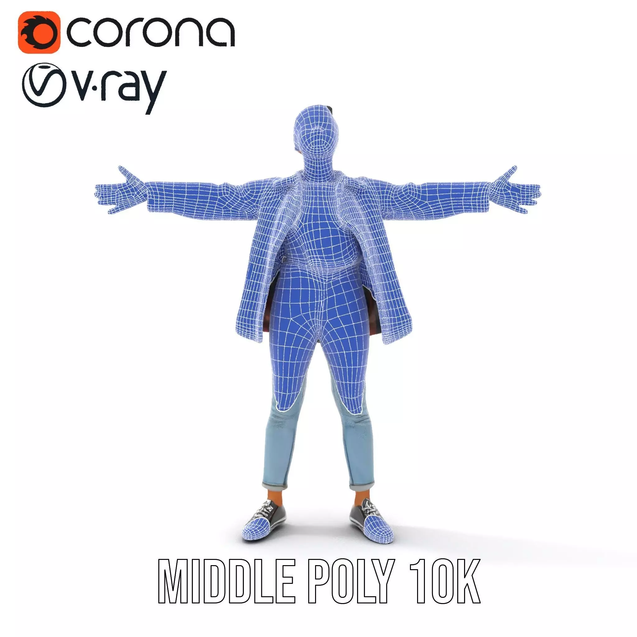 Plaid Jacket Casual model pack Low-poly 3D model_27