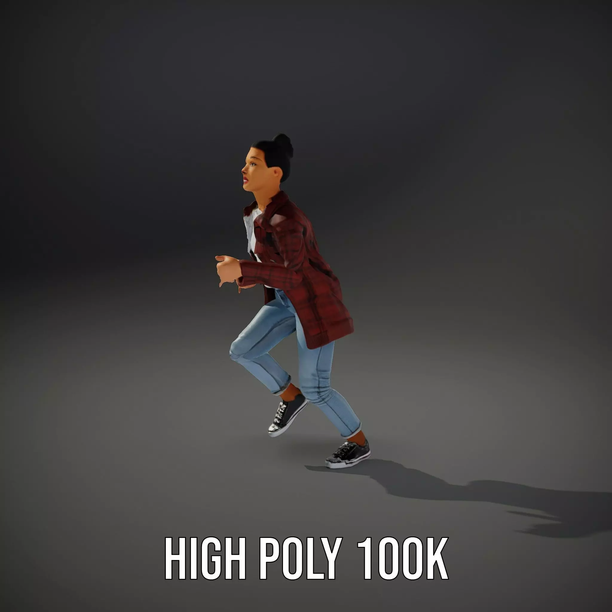 Plaid Jacket Casual model pack Low-poly 3D model_12