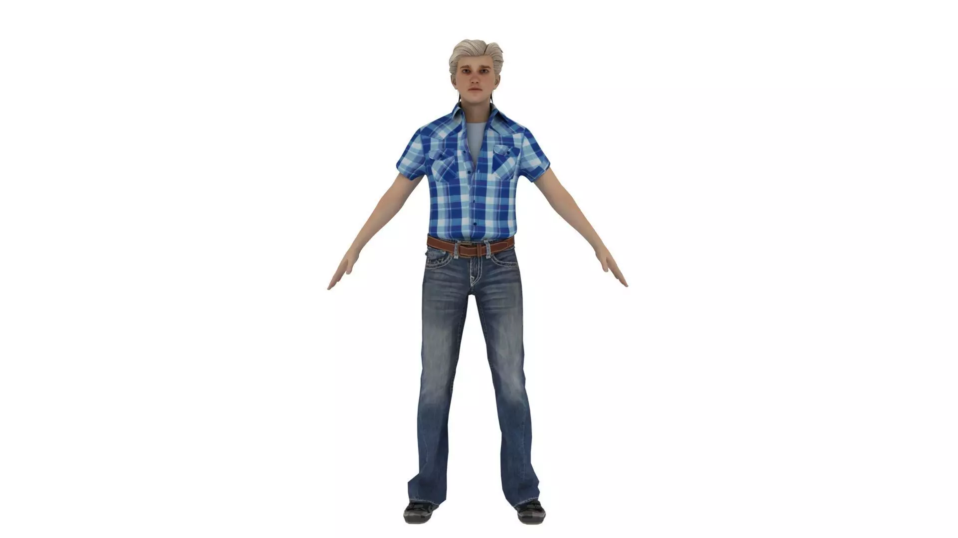 Realistic young boy 3D model_2