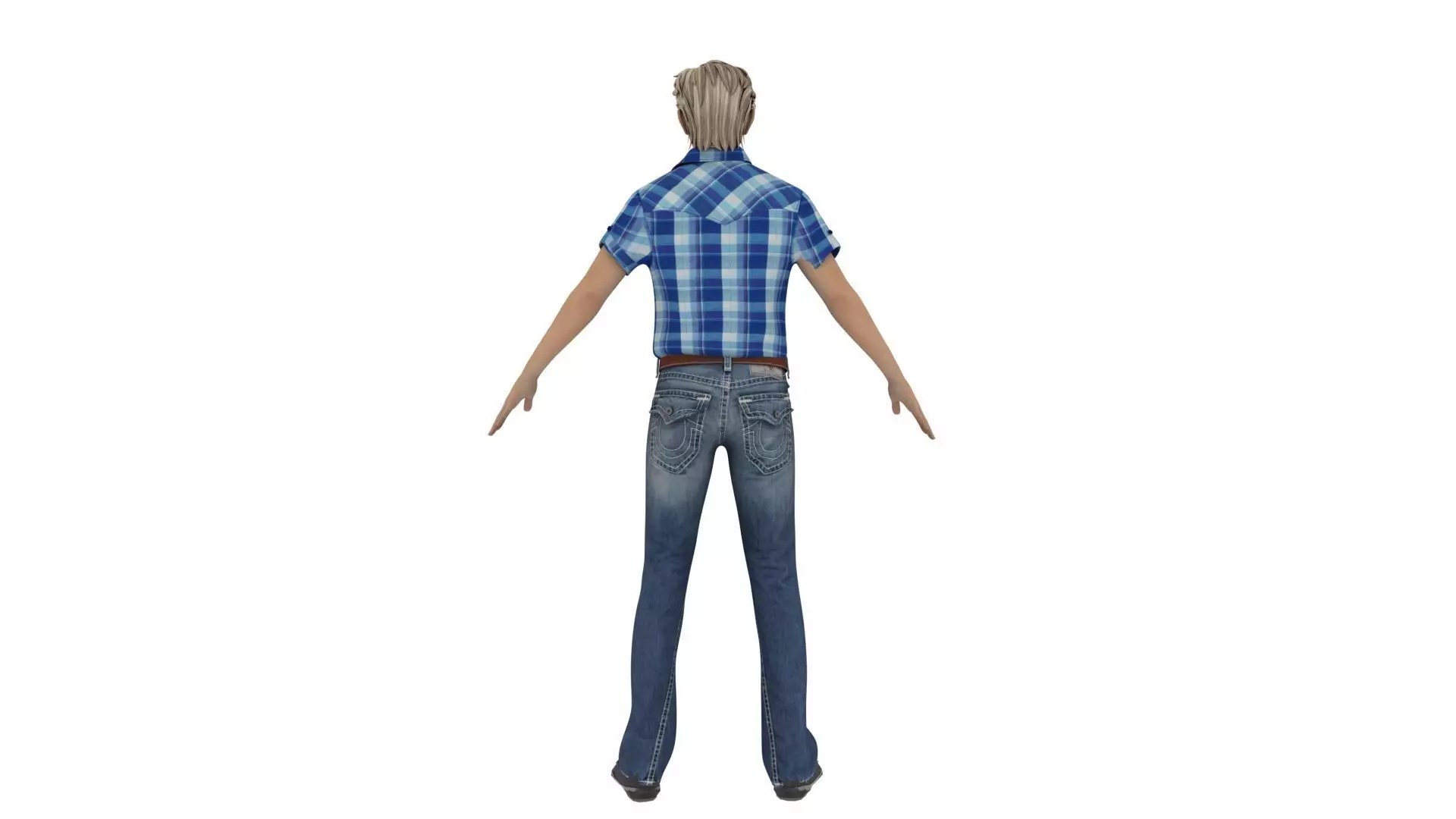 Realistic young boy 3D model_1