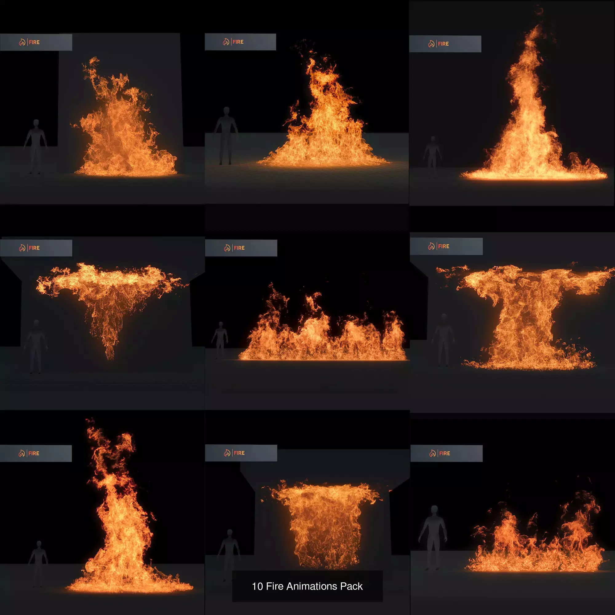 125 VFX Models 3D Animated Explosions Fire Smoke Cloud 3D Model 3D Model Collection_29