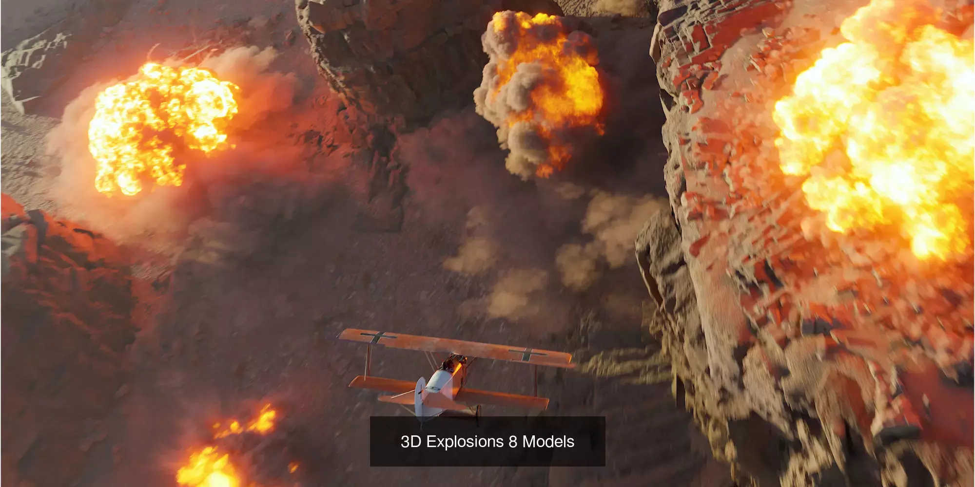 125 VFX Models 3D Animated Explosions Fire Smoke Cloud 3D Model 3D Model Collection_34