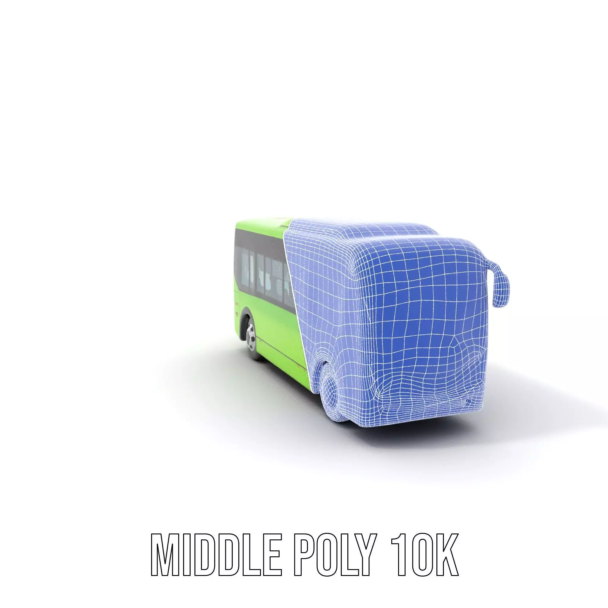 Lime Green Bus model pack Low-poly 3D model_16