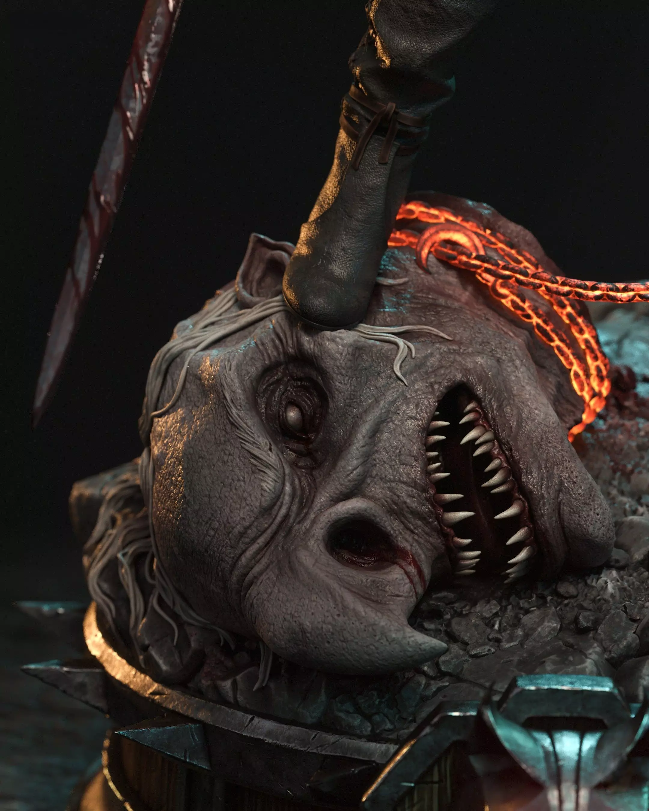 Ciri The Witcher 4 3D Print Model STL LYS Files Split Full... 3D print model_4