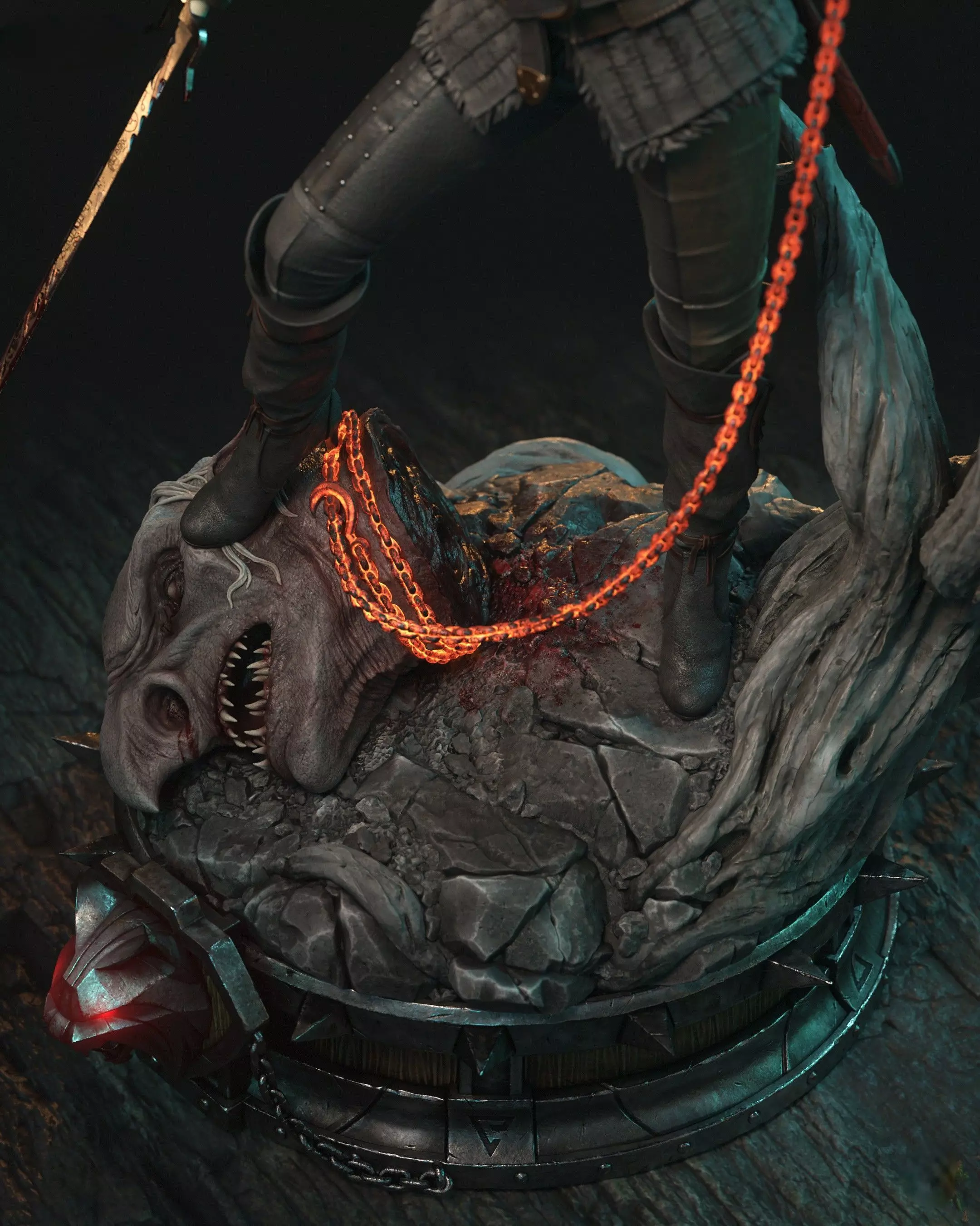 Ciri The Witcher 4 3D Print Model STL LYS Files Split Full... 3D print model_6