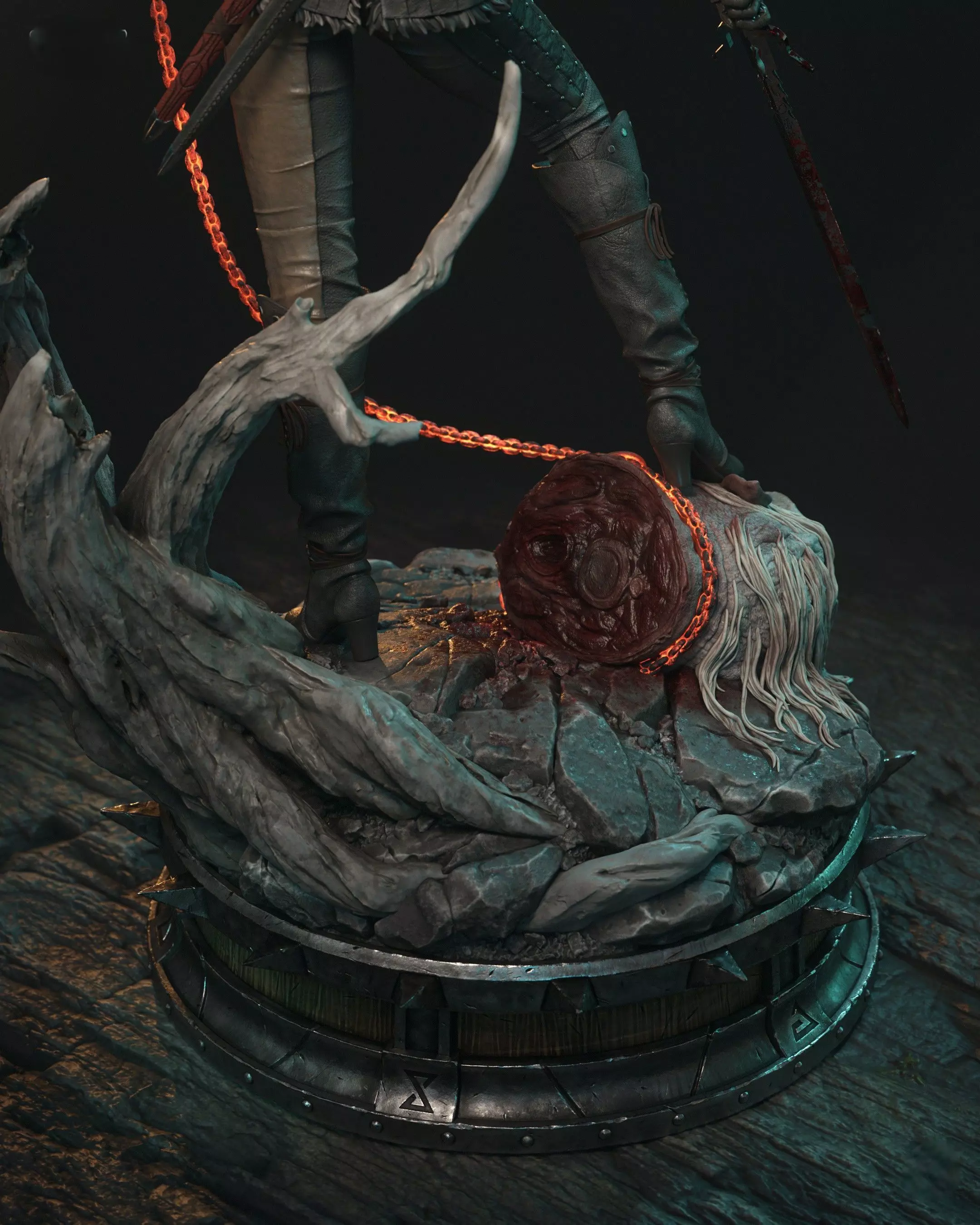 Ciri The Witcher 4 3D Print Model STL LYS Files Split Full... 3D print model_7