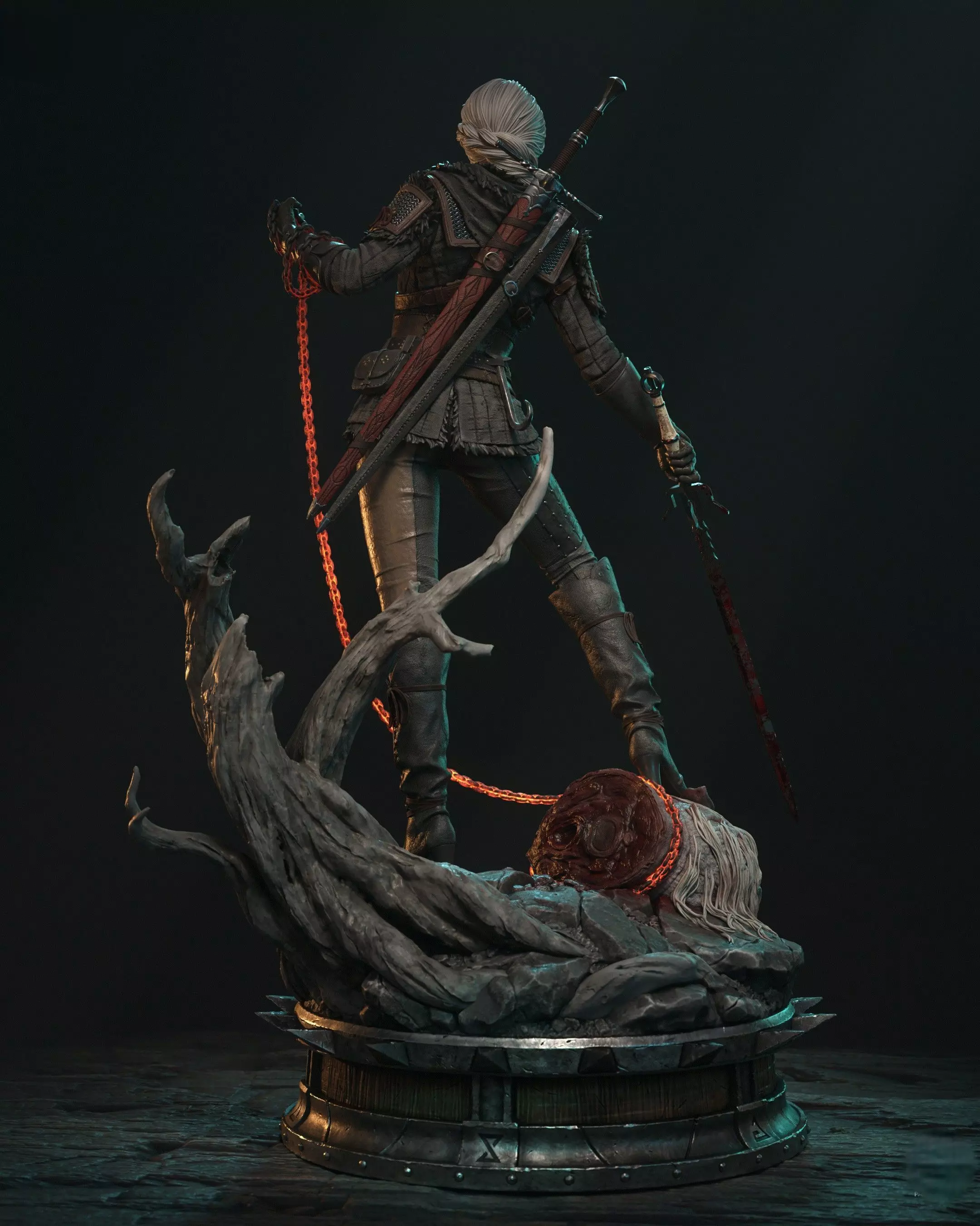 Ciri The Witcher 4 3D Print Model STL LYS Files Split Full... 3D print model_1