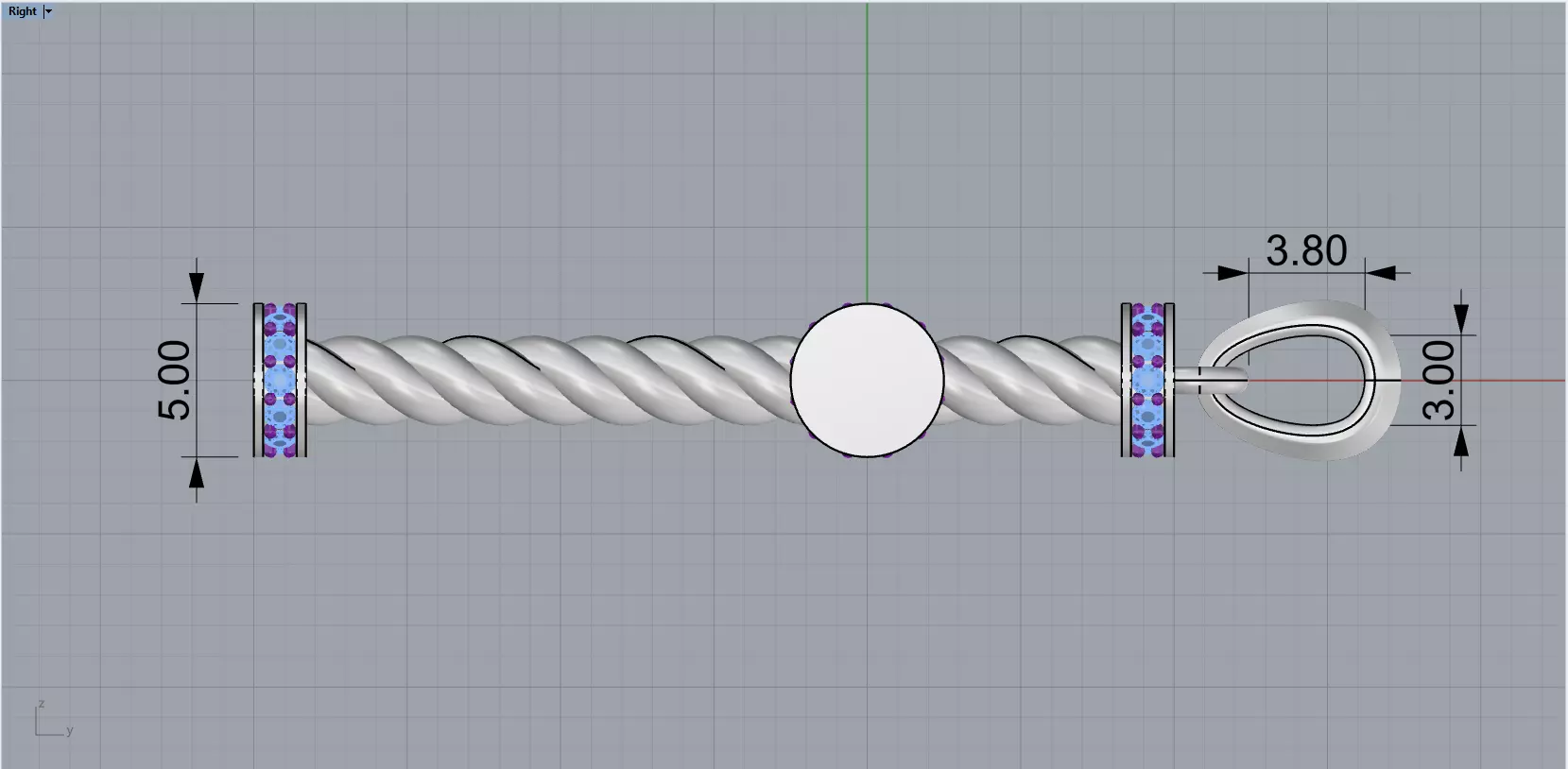 Twist rope cross model 702 3D print model_10