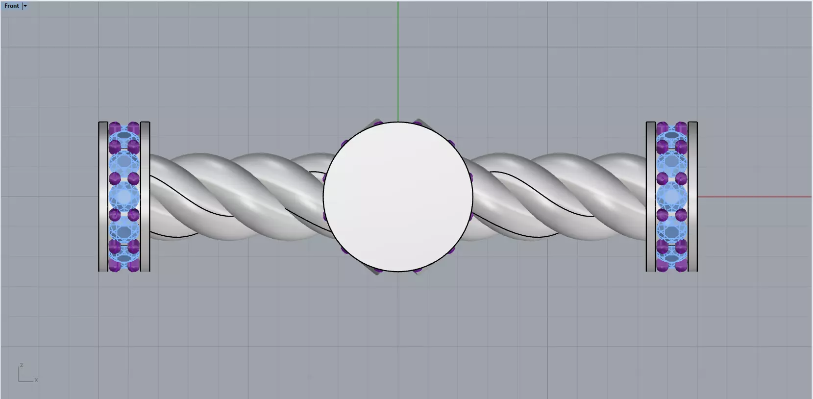 Twist rope cross model 702 3D print model_7